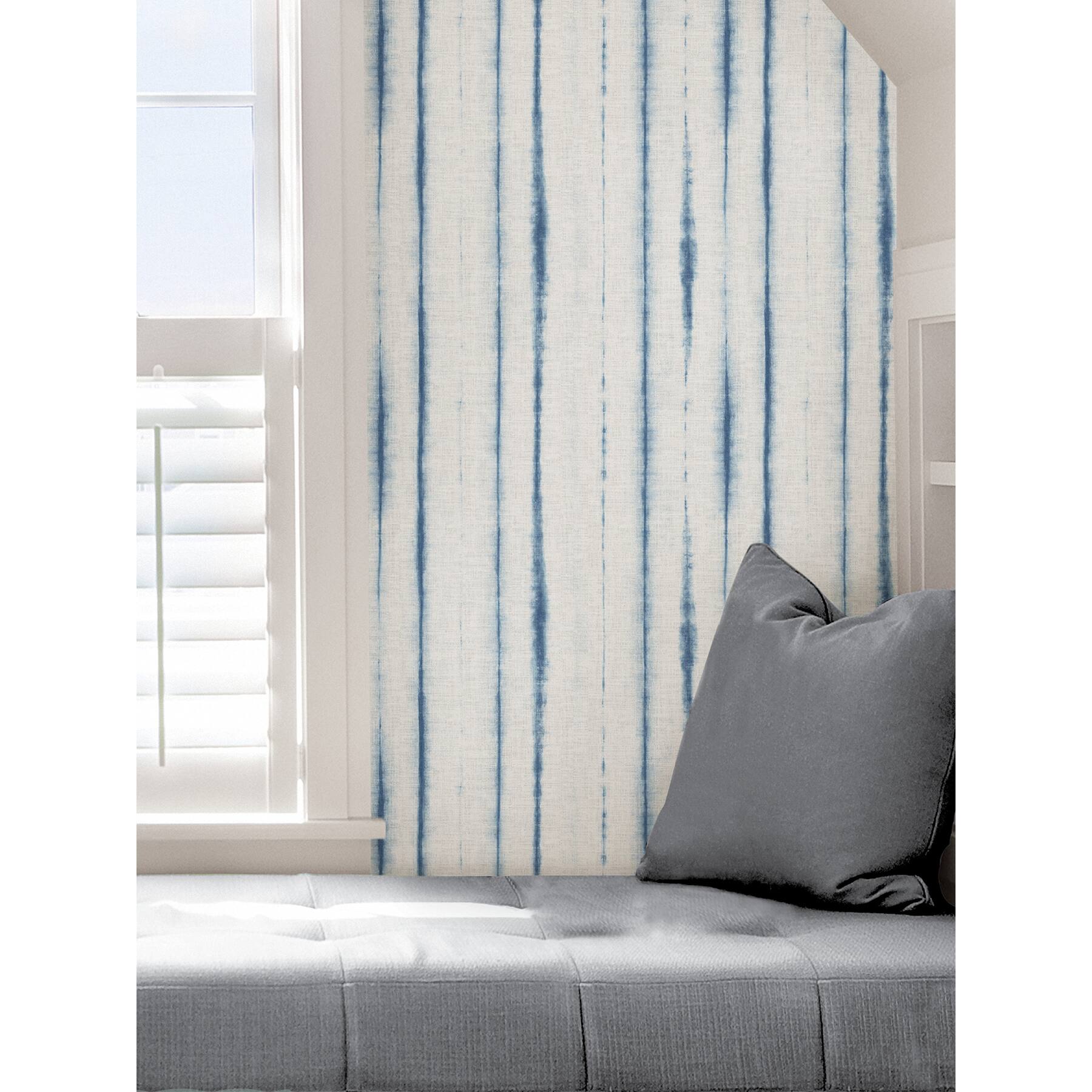 NuWallpaper Blue Indigo Drops Peel & Stick Wallpaper