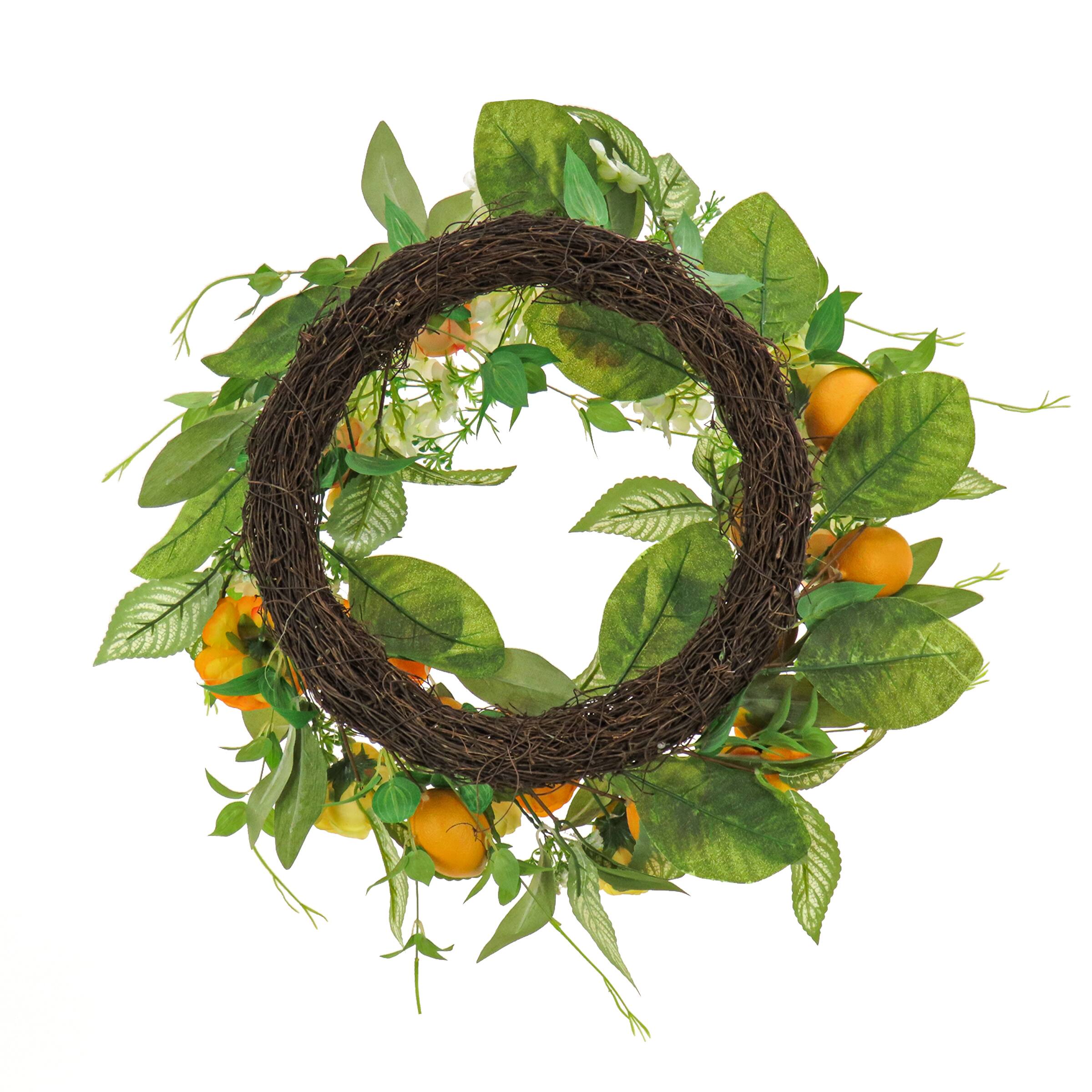 24" Lemon, Hydrangea & Buttercup Wreath