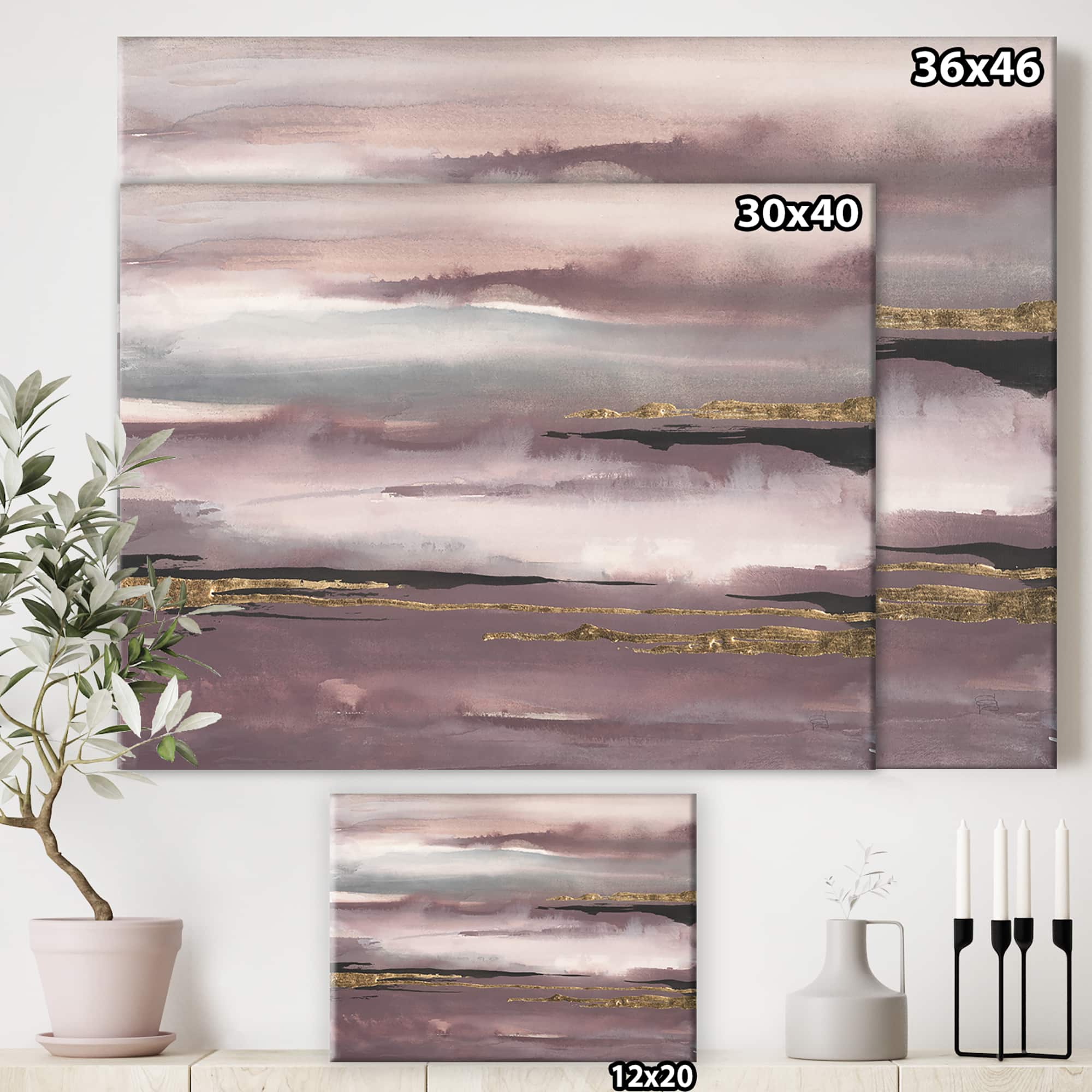 Designart - Purple Glam Storm IV