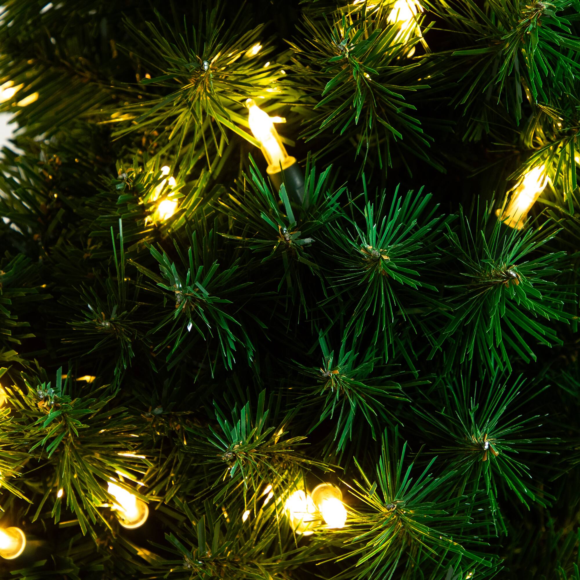 7ft. Pre-Lit Green Cactus Artificial Christmas Tree, Clear Micro LED Lights