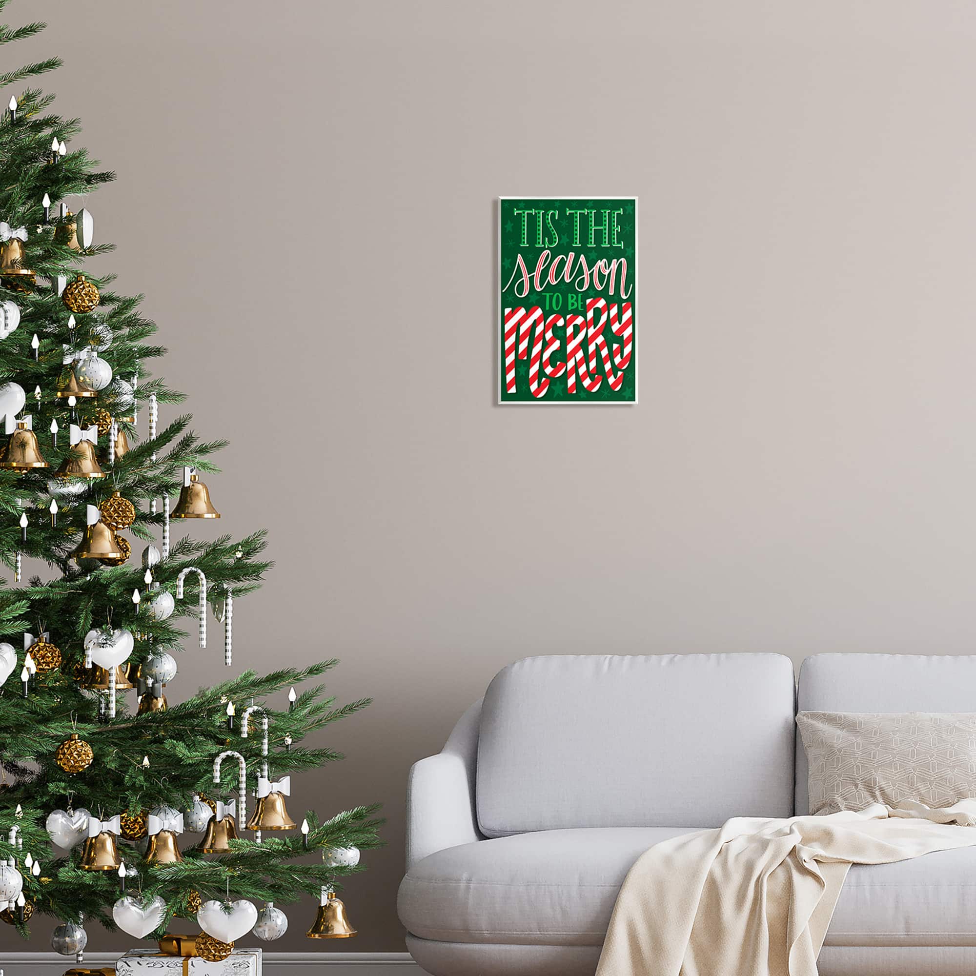 Stupell Industries Tis The Season To Be Merry Patterned Wall Plaque Art