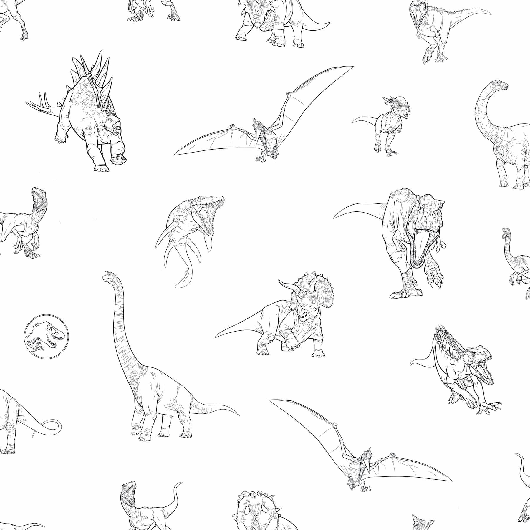 RoomMates Black Jurassic World Dinosaurs Peel & Stick Wallpaper