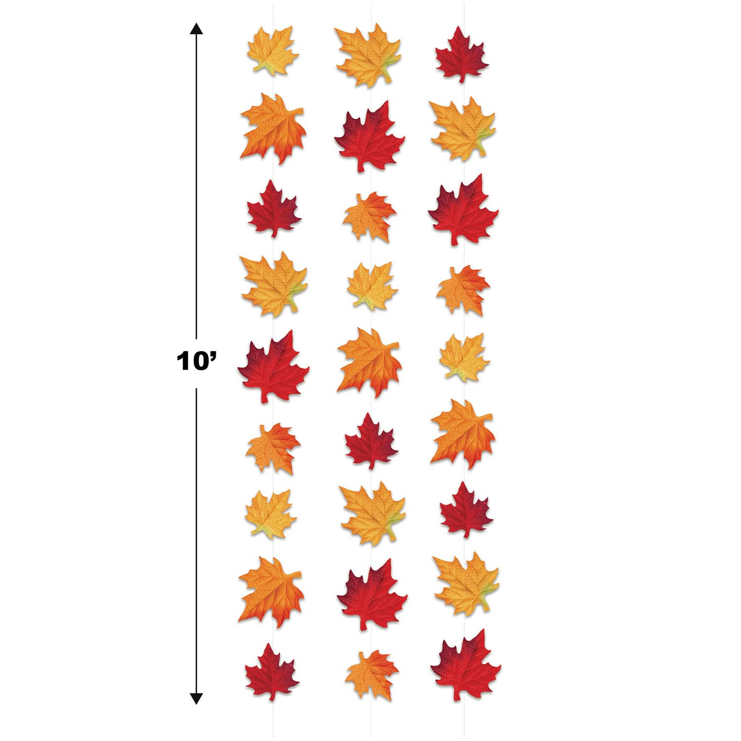 Beistle 10ft. Deluxe Fabric Autumn Leaves Stringers, 3ct.