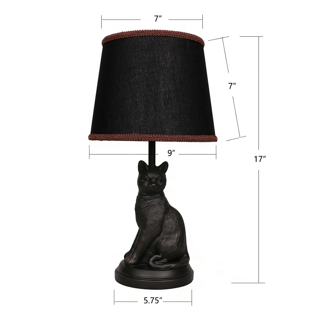 17" Black Cat Lamp Tabletop Décor by Ashland®