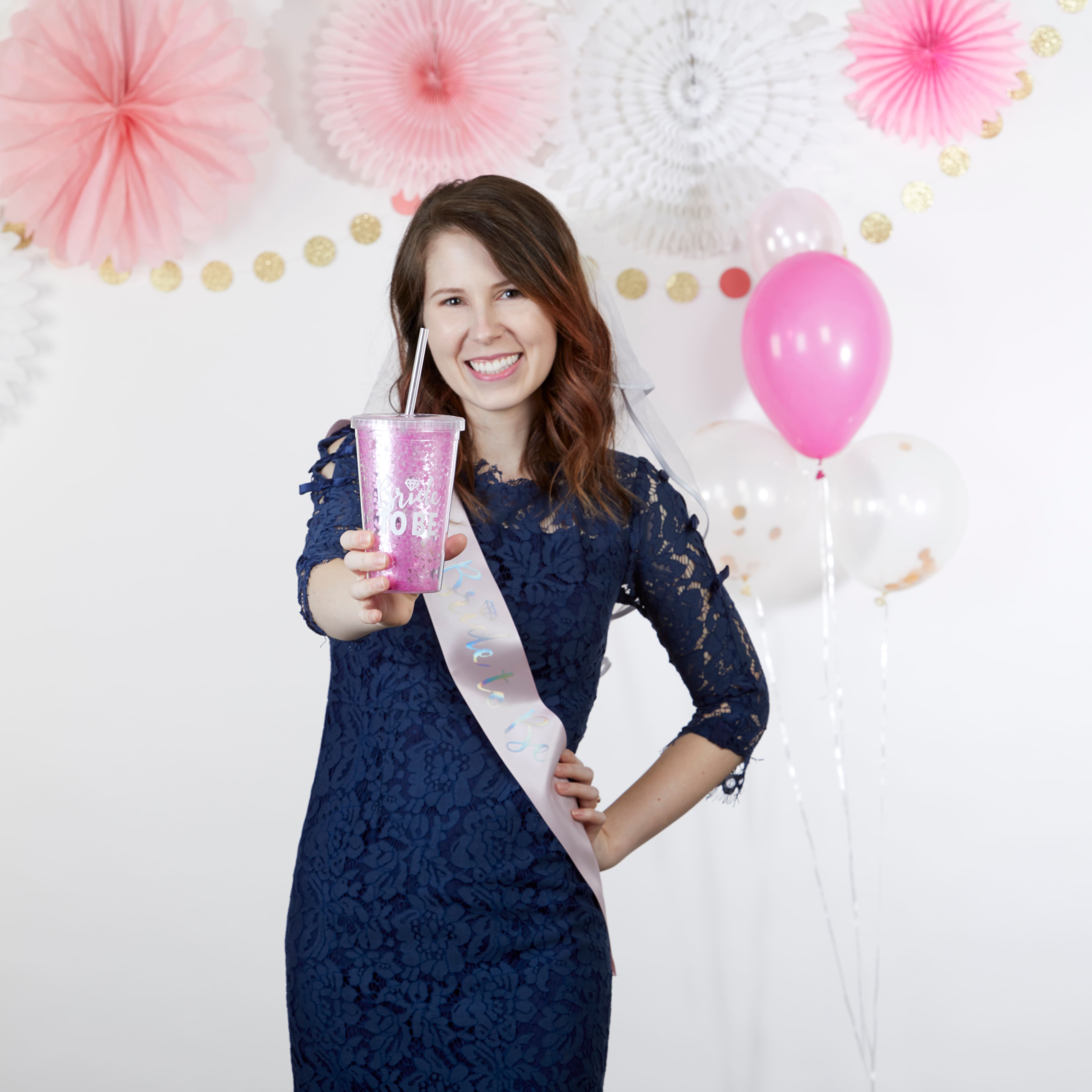 Kate Aspen® Bride To Be Bachelorette Gift Set with Veil and Tumbler