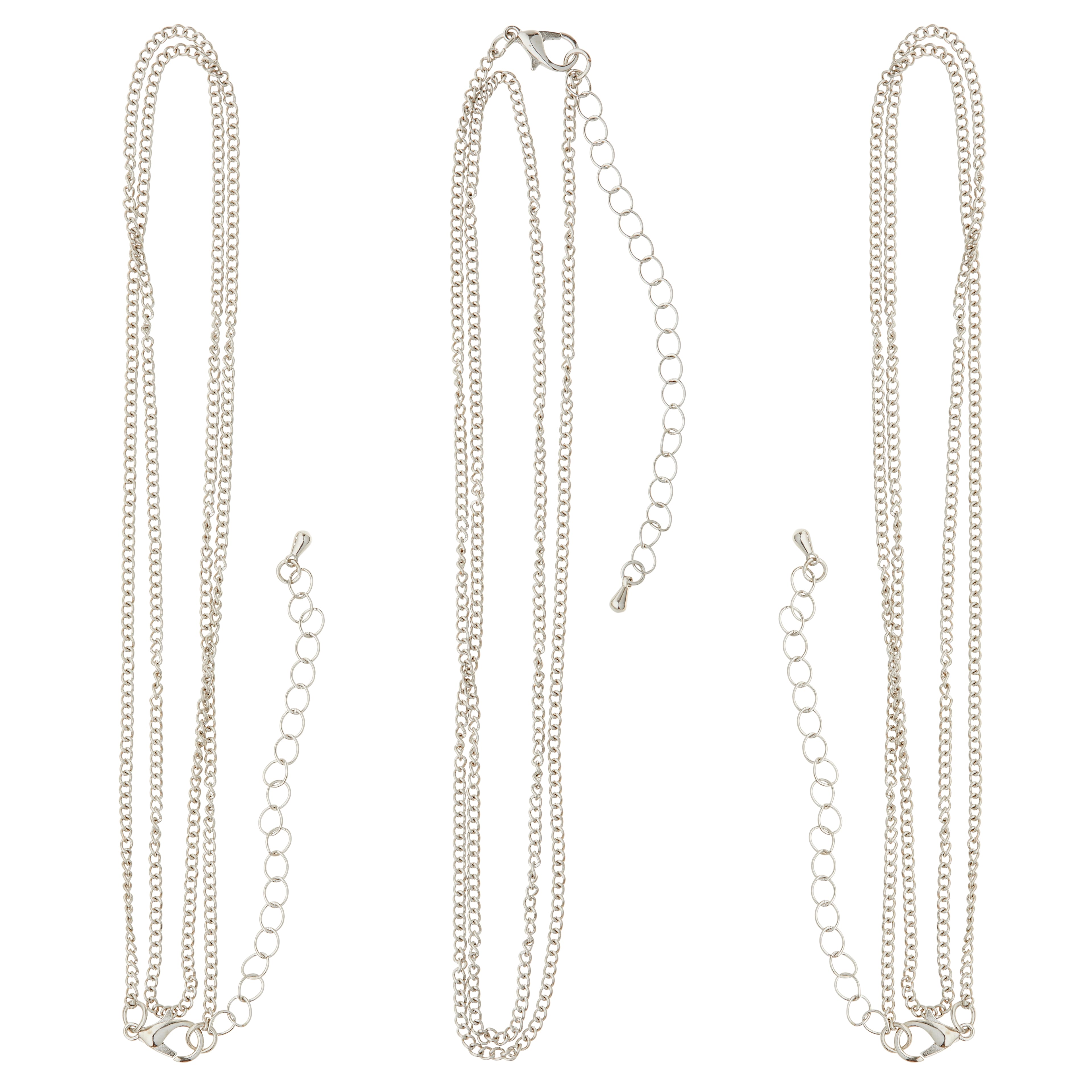 Rhodium Cuban Curb Chain Necklaces By Bead Landing™