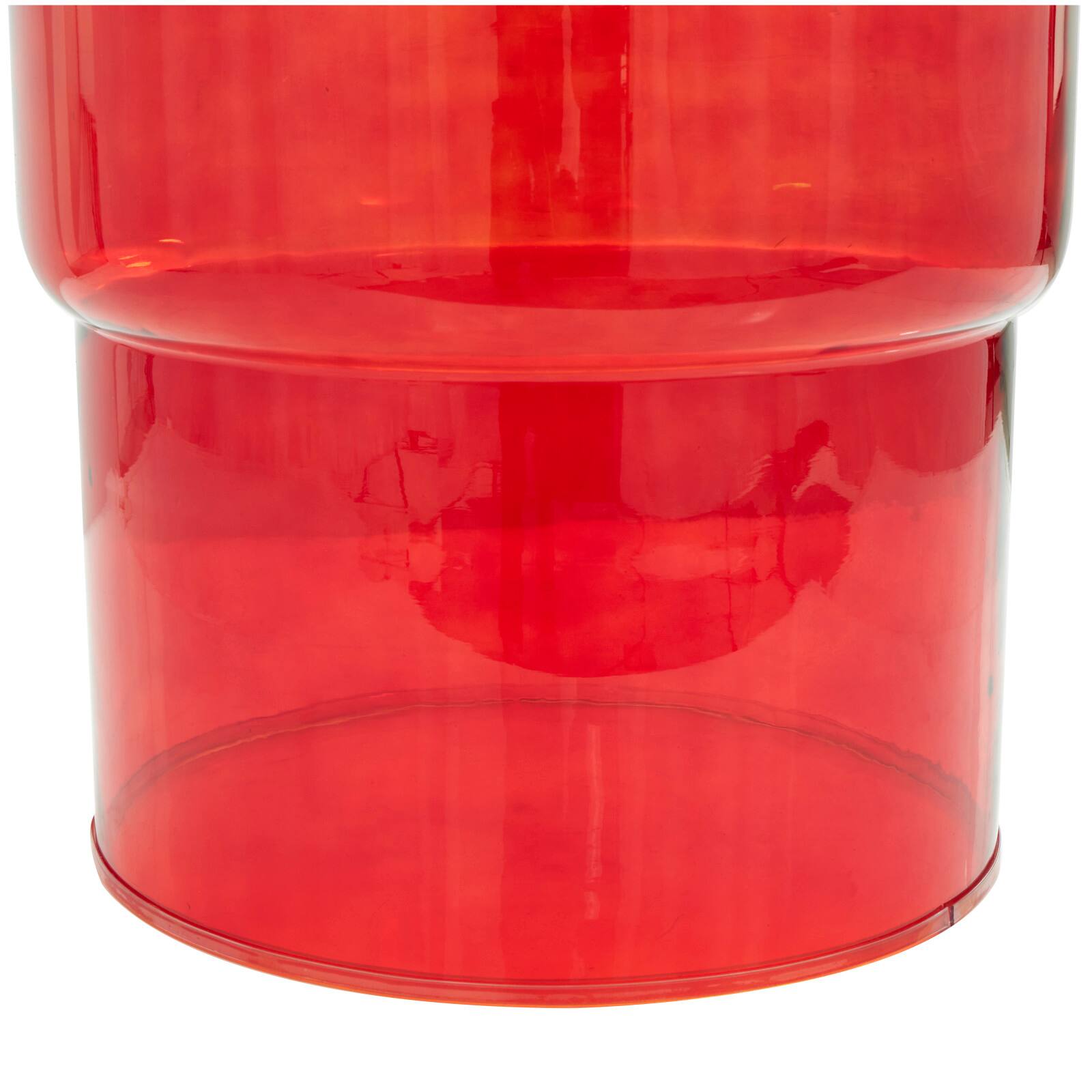 19" Glass Modern Accent Table