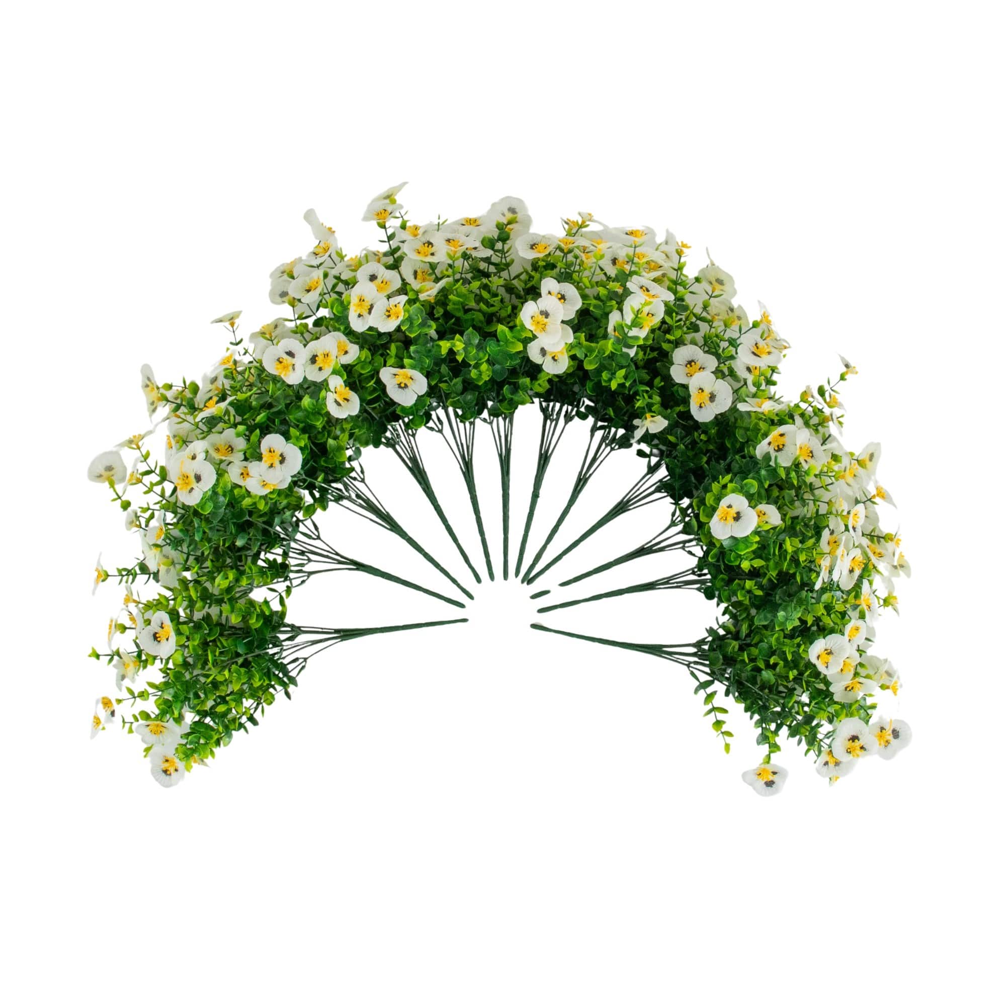 13" UV Resistant Artificial Pansy Bushes, 12ct.