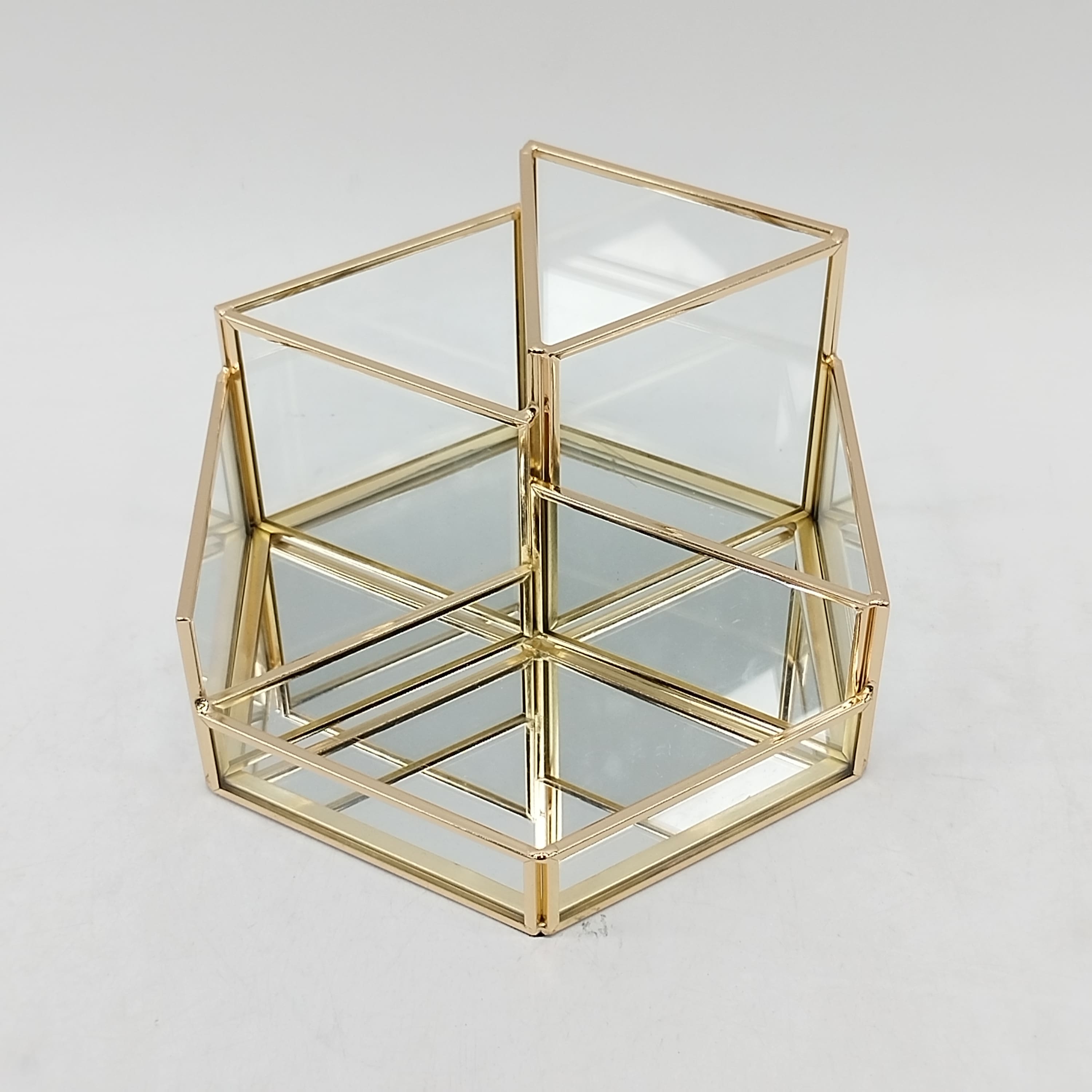 8" Hexagonal Glass Trinket Box by Ashland®