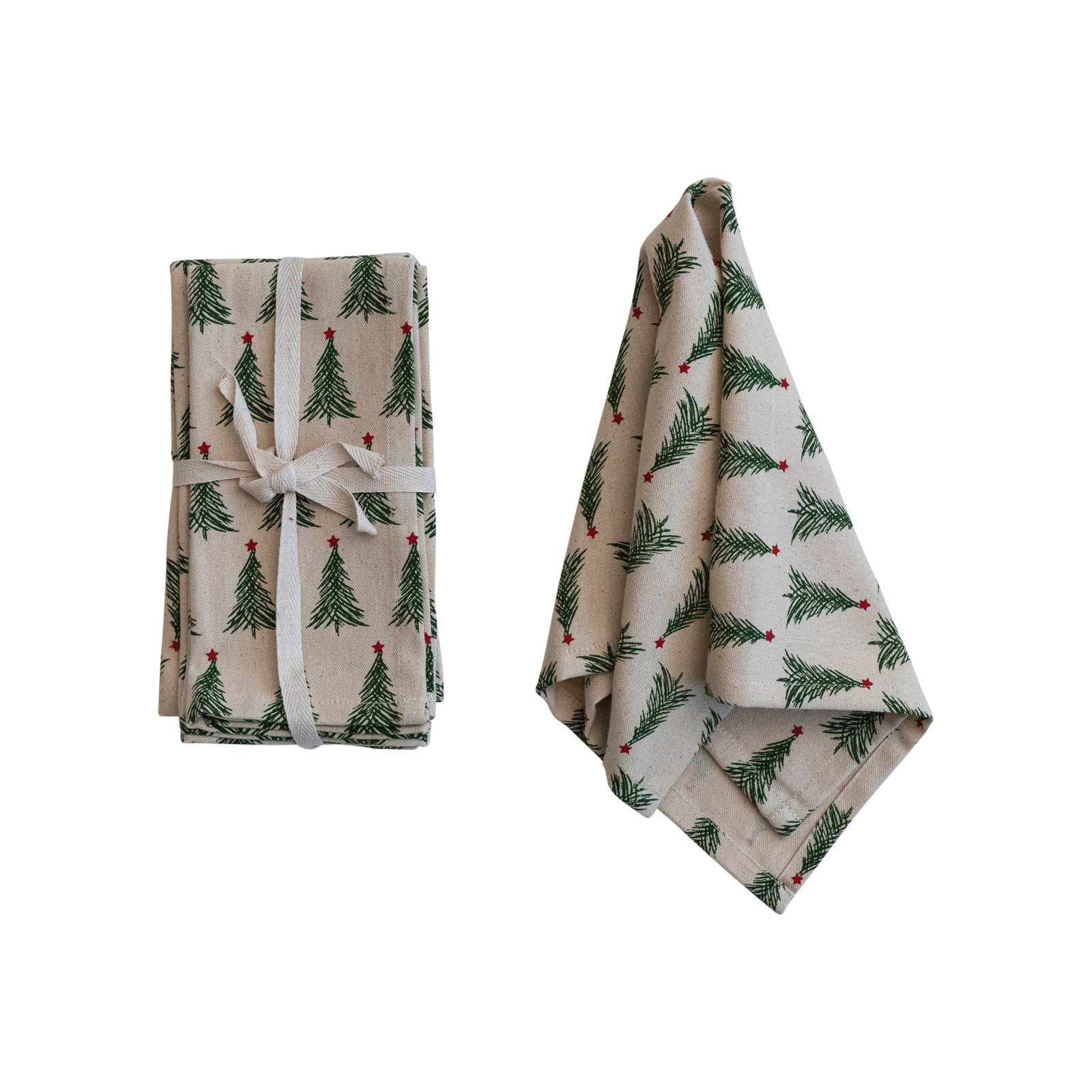 Hello Honey® 18" Christmas Tree Print Stonewashed Cotton Napkins, 4ct.