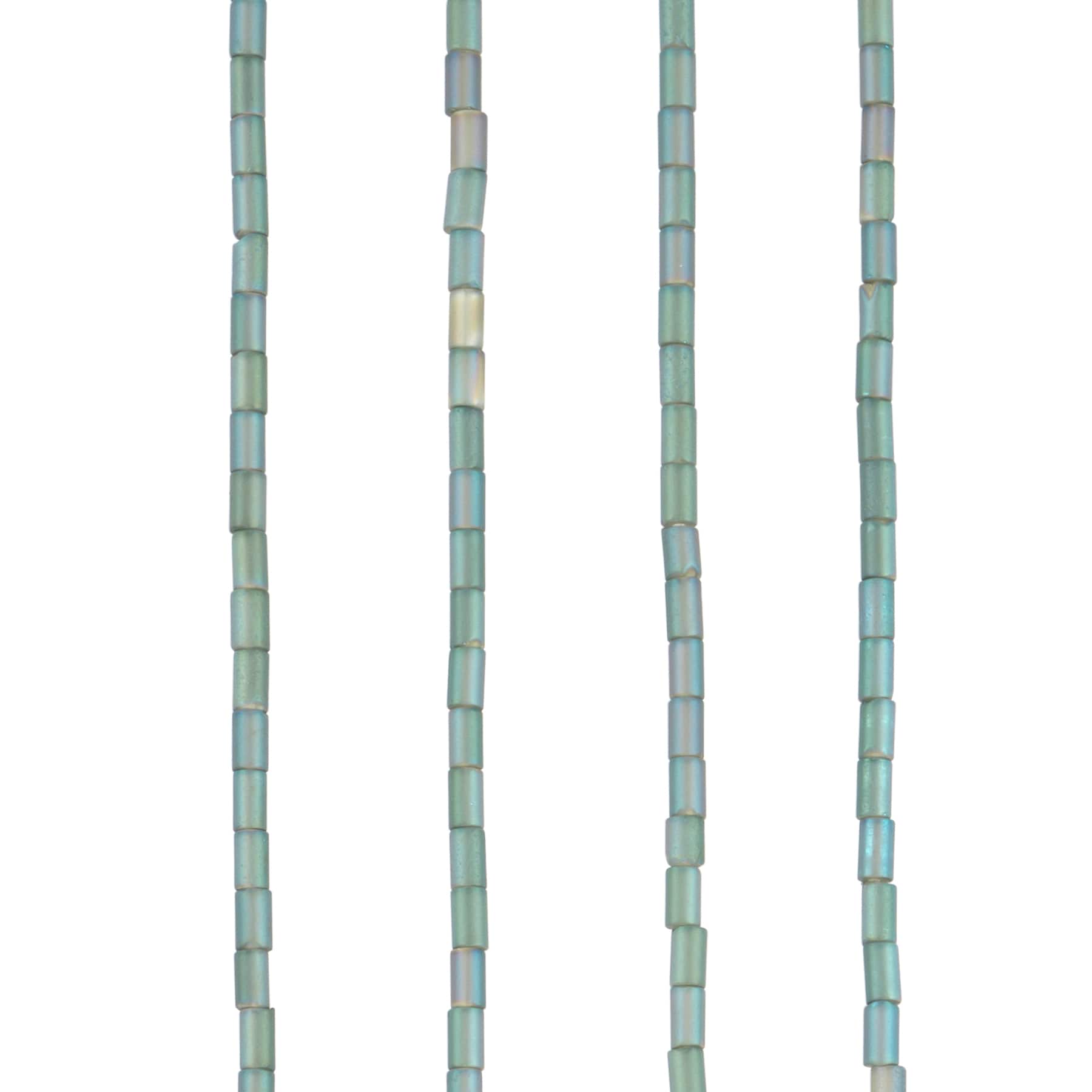 Blue Matte Glass Tube Beads, 2.5mm by Bead Landing™