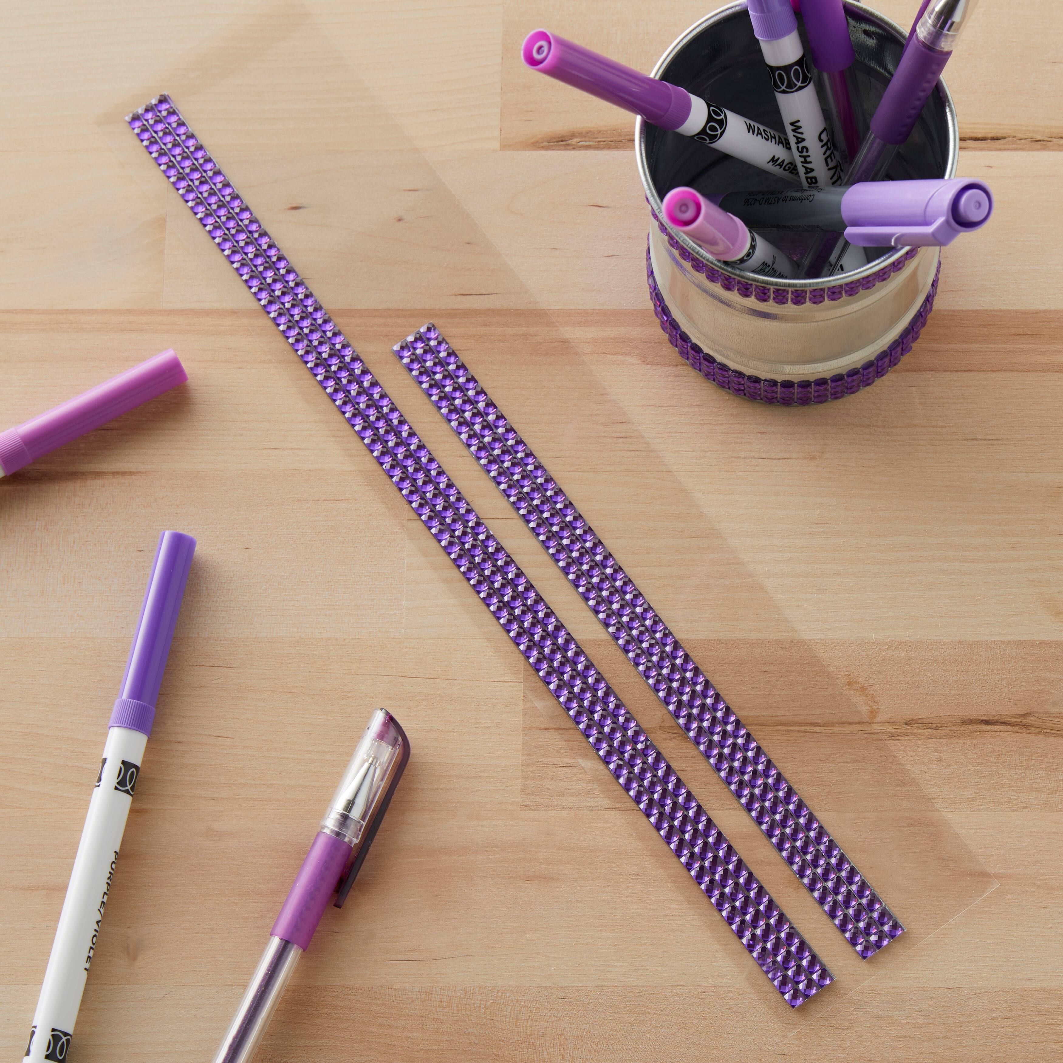 12 Packs: 3 ct. (36 total) Violet Border Bling Stickers by Recollections™