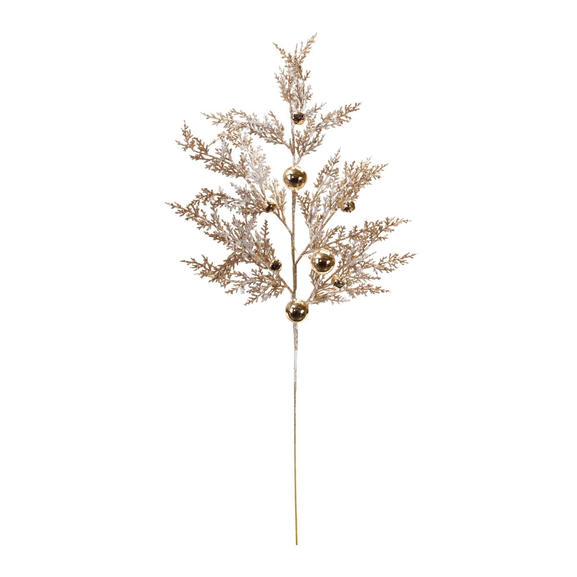 Flocked Sleigh Bell Pine Sprays, 2ct.