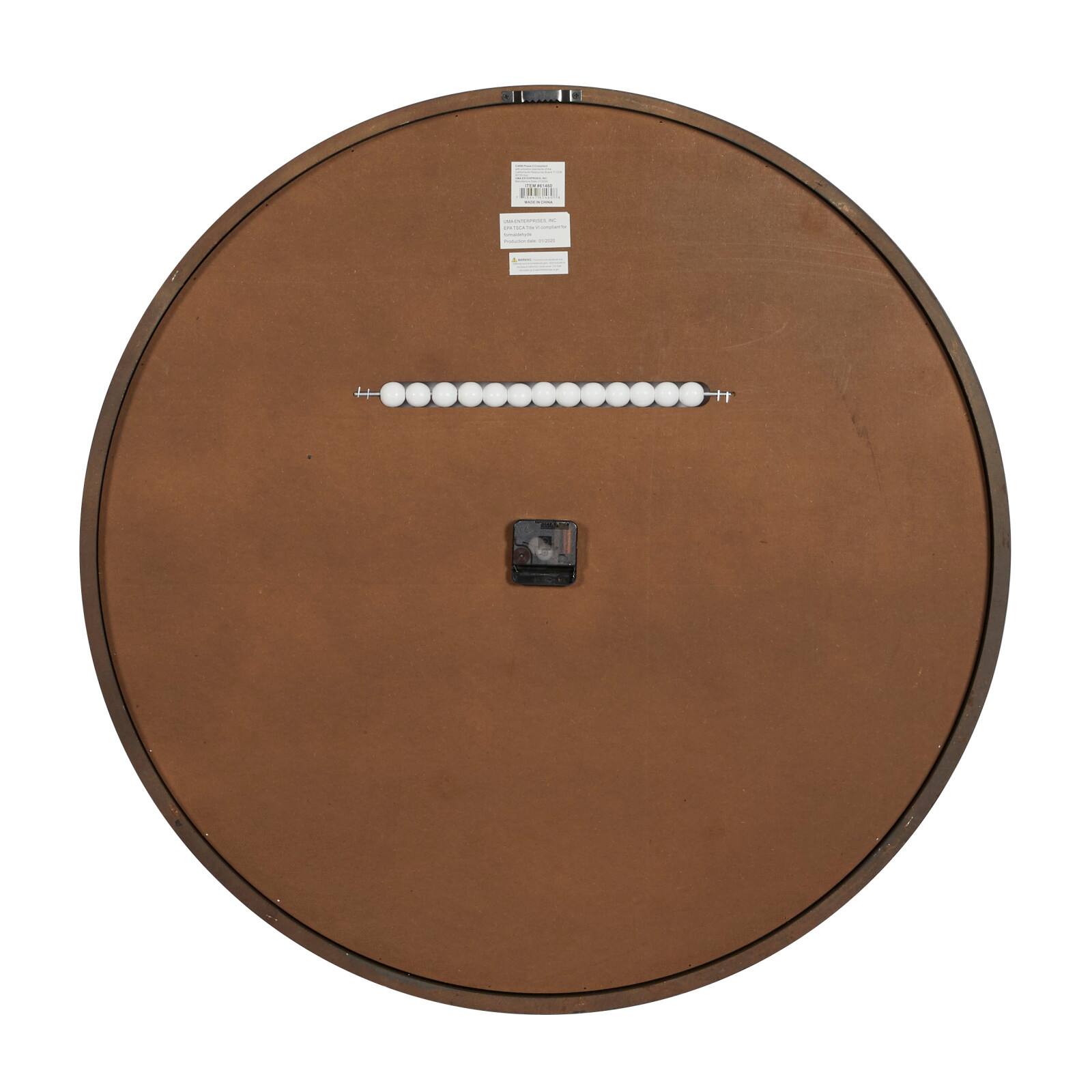 Brown Farmhouse Wood Wall Clock