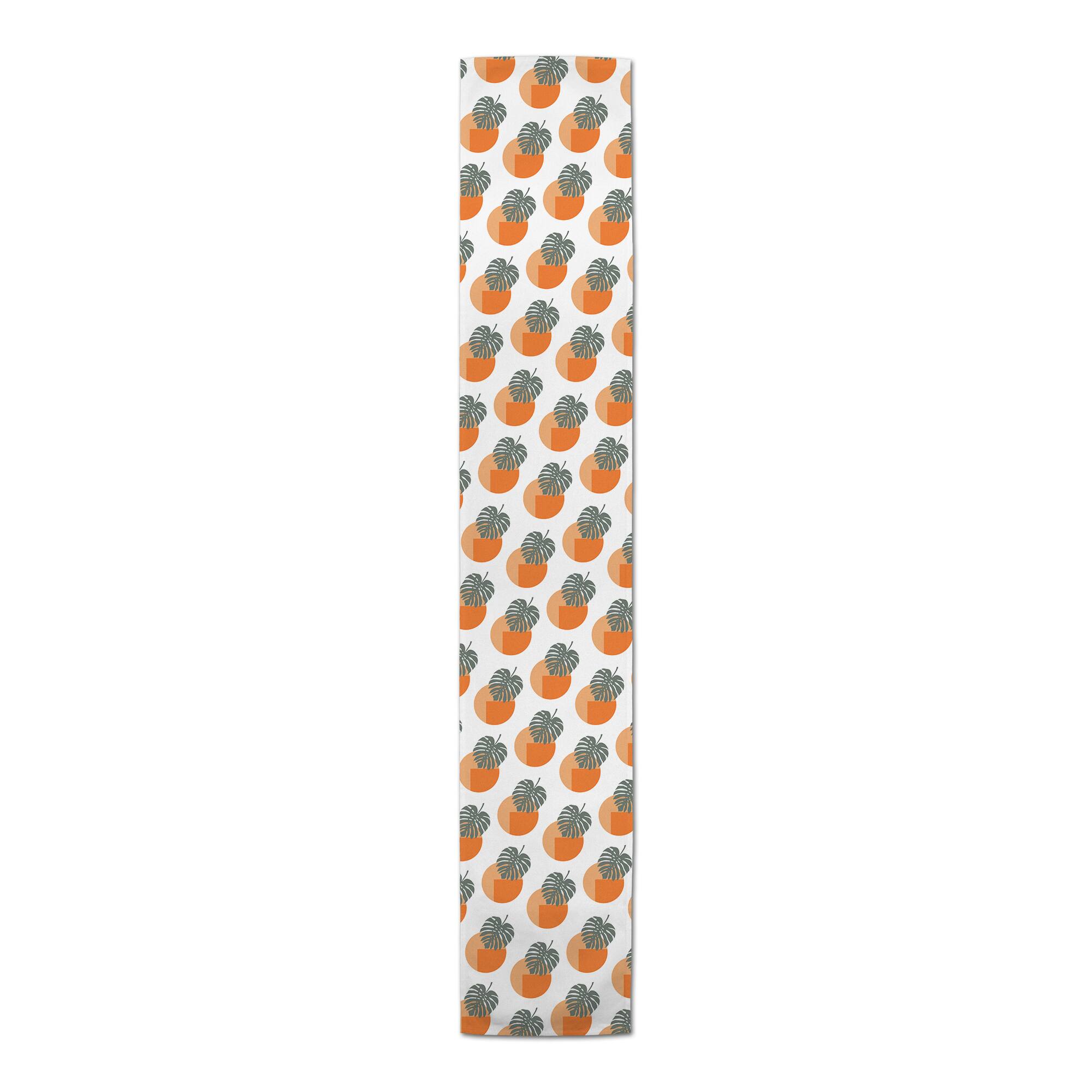 Sun and Palm Leafs 16" x 90" Cotton Twill Runner