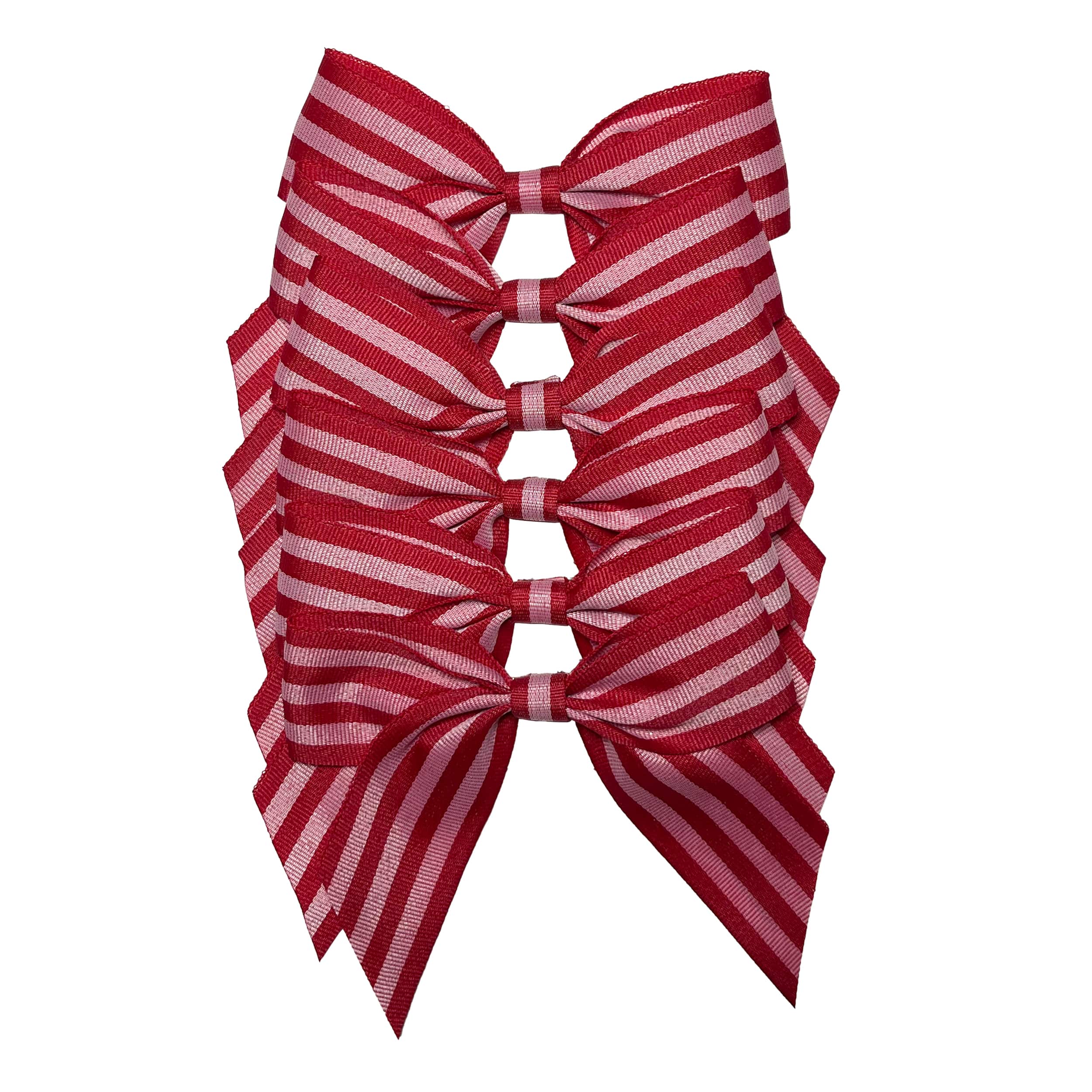 Mini Red & Pink Stripes Bows, 6ct. by Celebrate It®