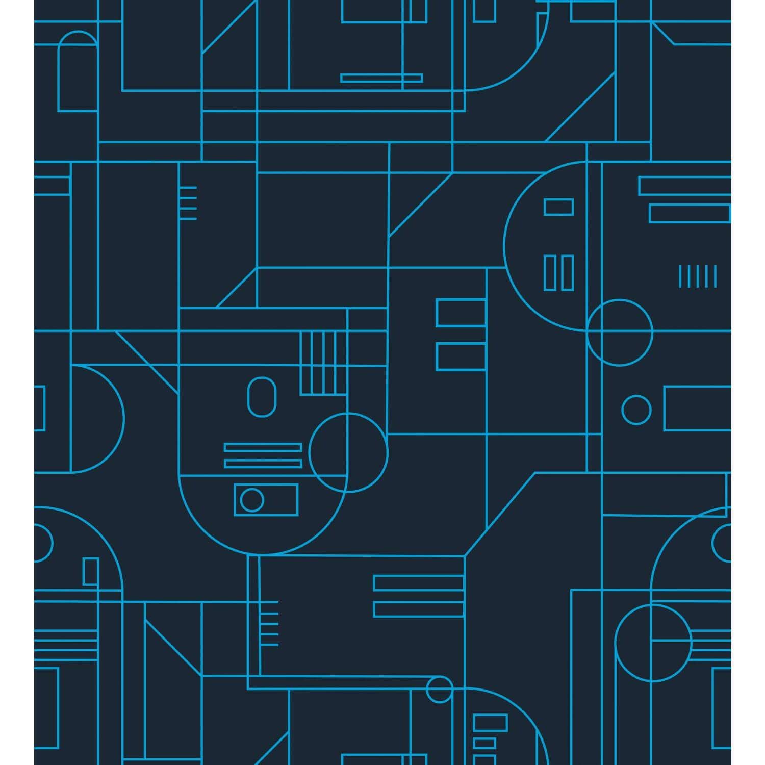 RoomMates Star Wars R2D2 Geometric Peel & Stick Wallpaper in Blue/Navy | 18" x 18.86ft | Michaels®