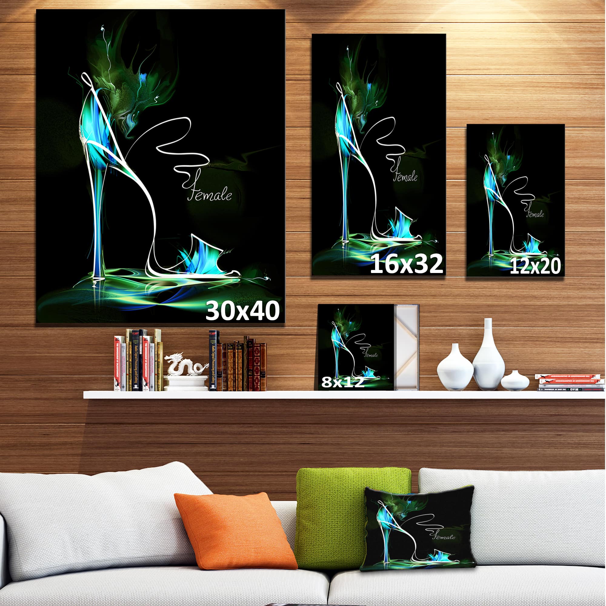 Designart - Green High Heel Show