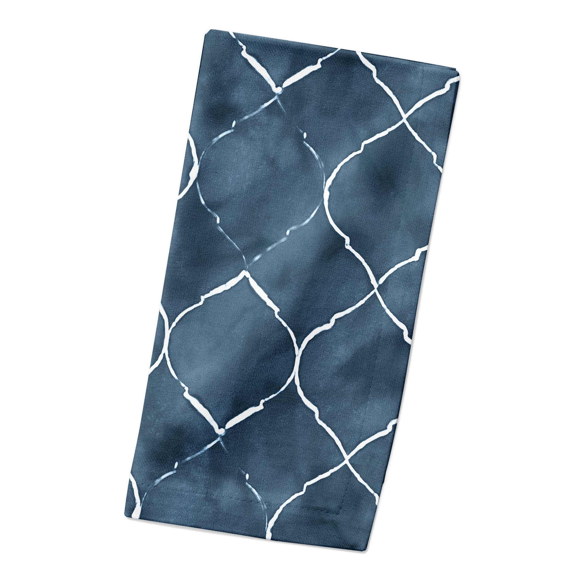 Blue Ogee Pattern 10" x 10" Cotton Twill Napkin