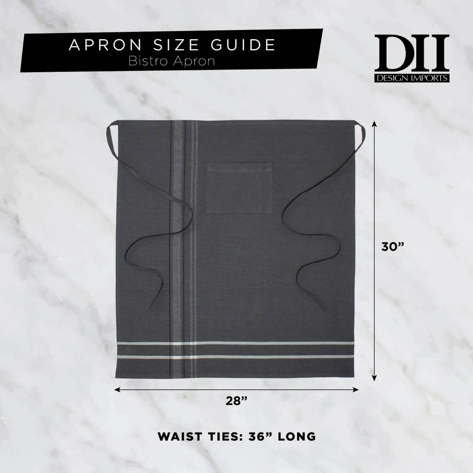 DII® Solid Chambray Bistro Apron