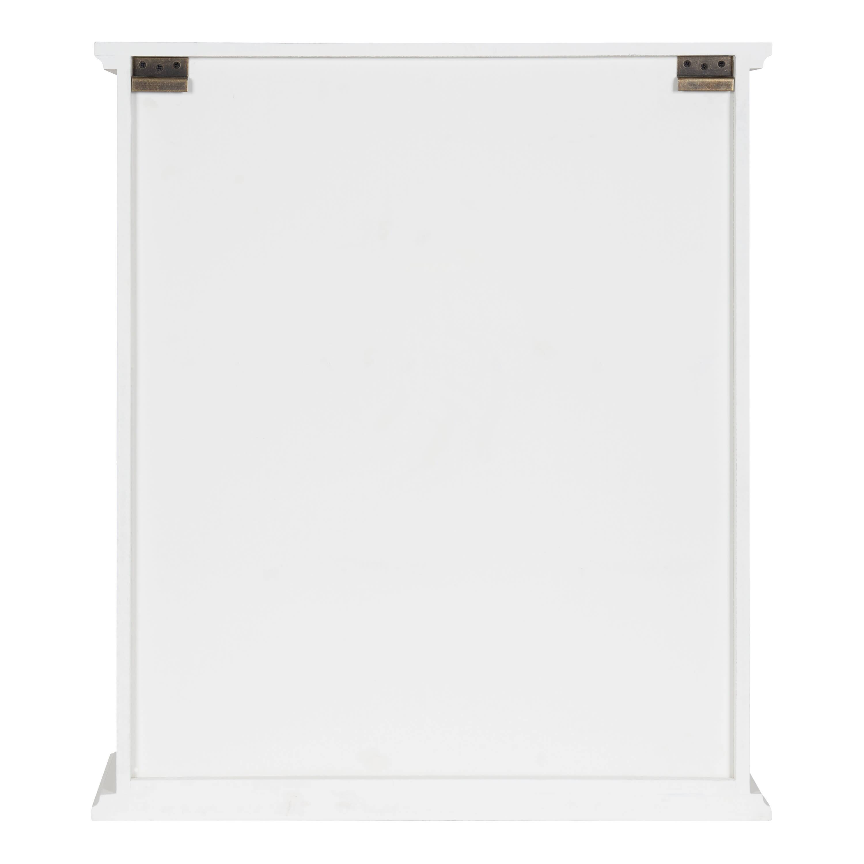 Kate and Laurel White Walsted Decorative Wood Arch Cabinet