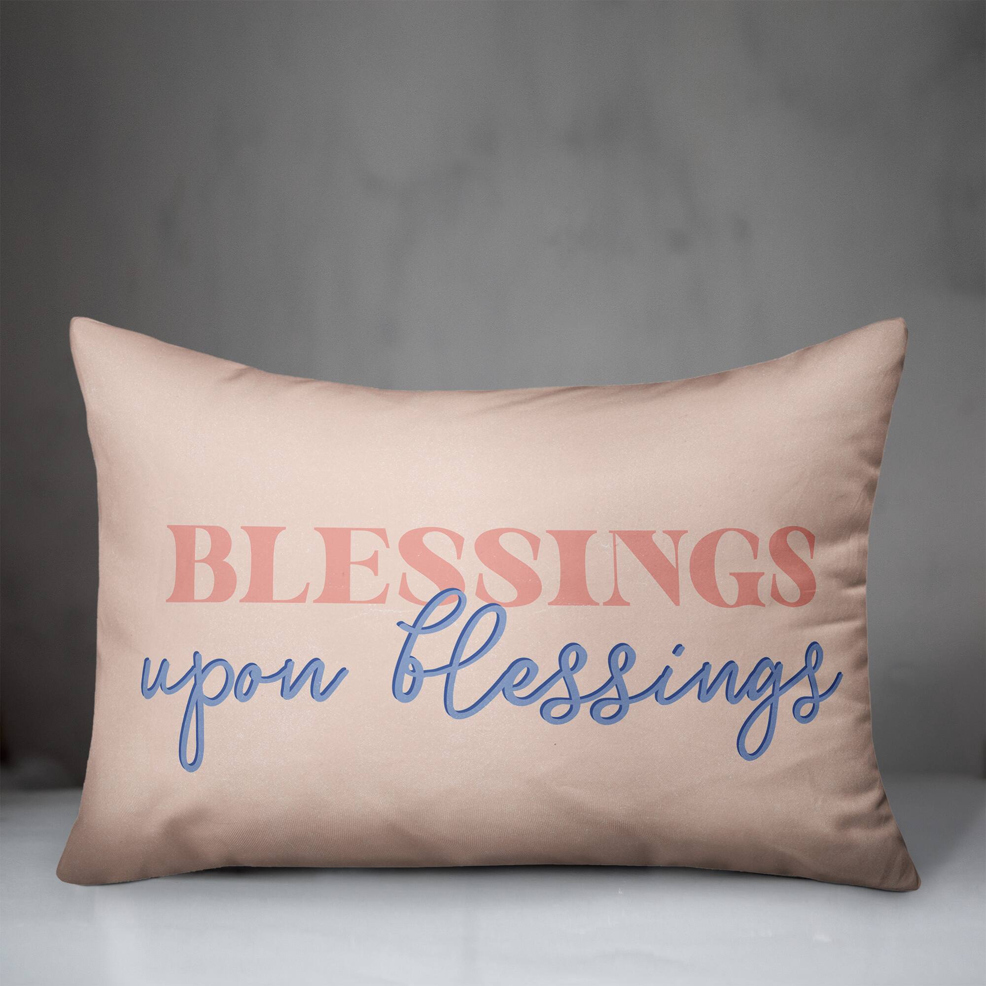 Blessings Upon Blessings Indoor/Outdoor Throw Pillow