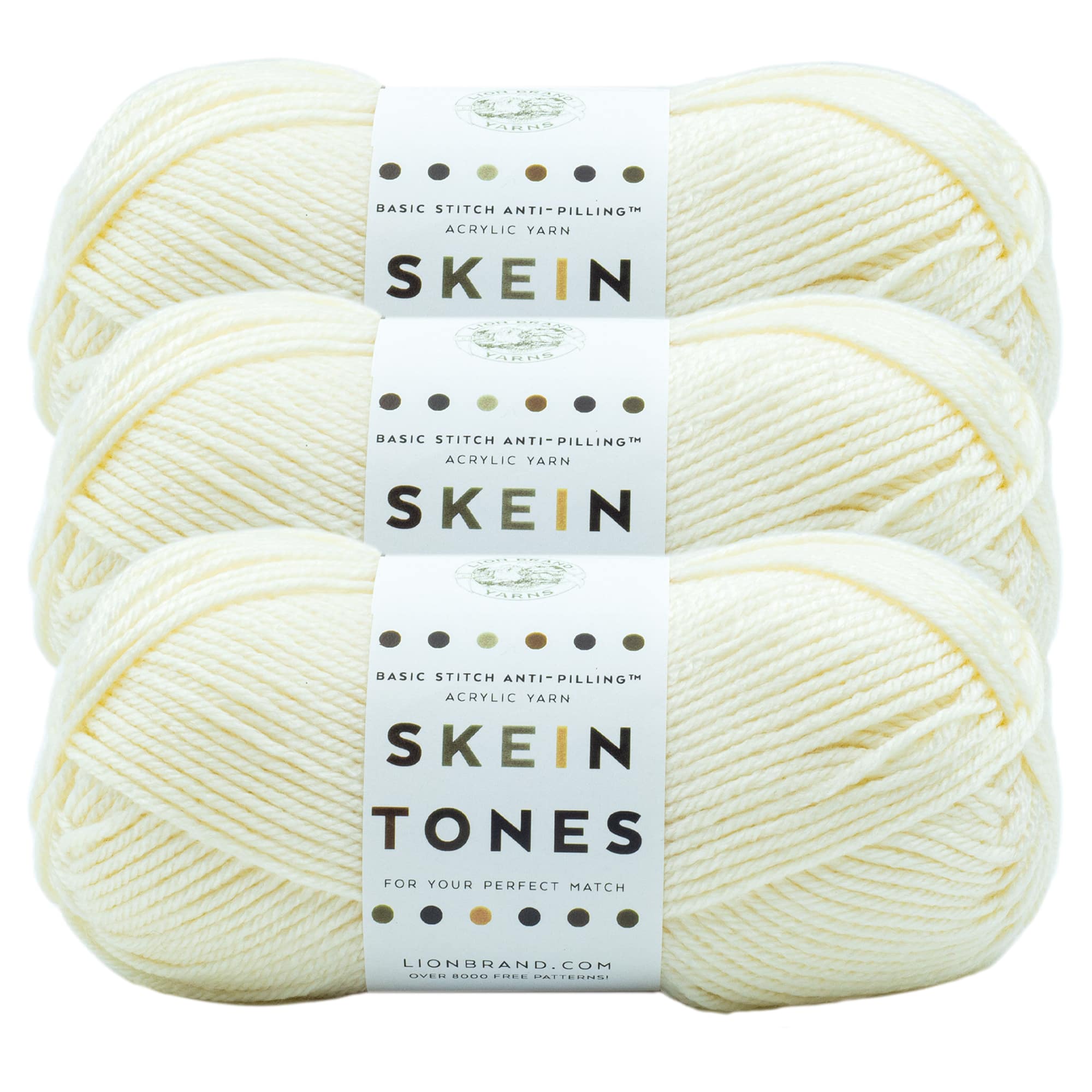 3 Pack Lion Brand® Basic Stitch Anti Pilling™ Skein Tones Yarn