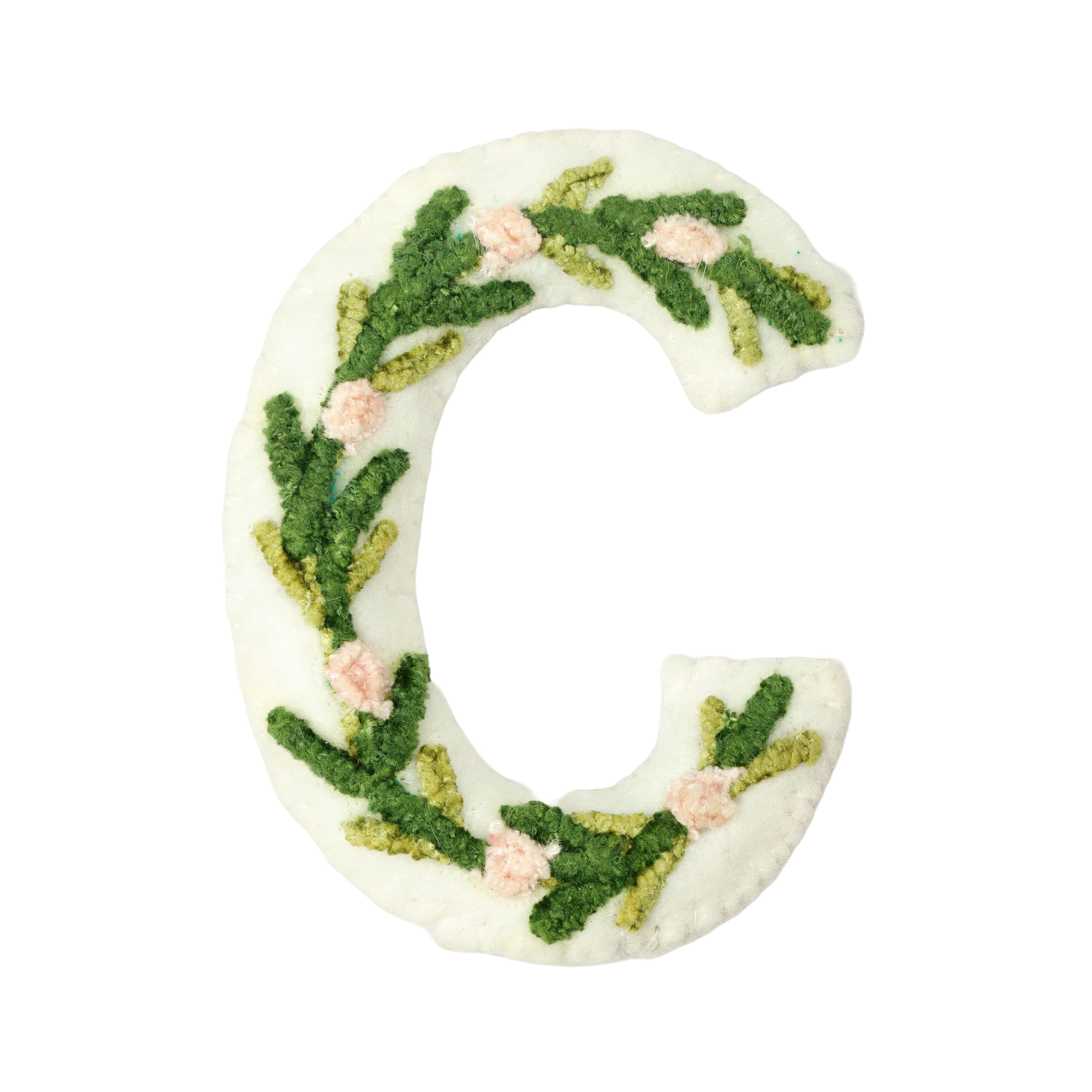 4" Floral Embroidered Puffy Letter by Celebrate It