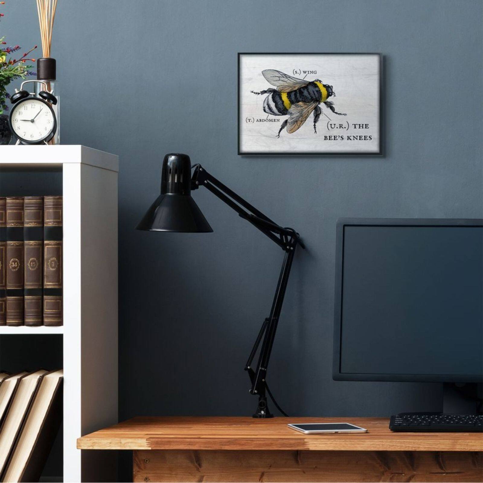 Stupell Industries Anatomy of Honey Bee Pun Framed Wall Art