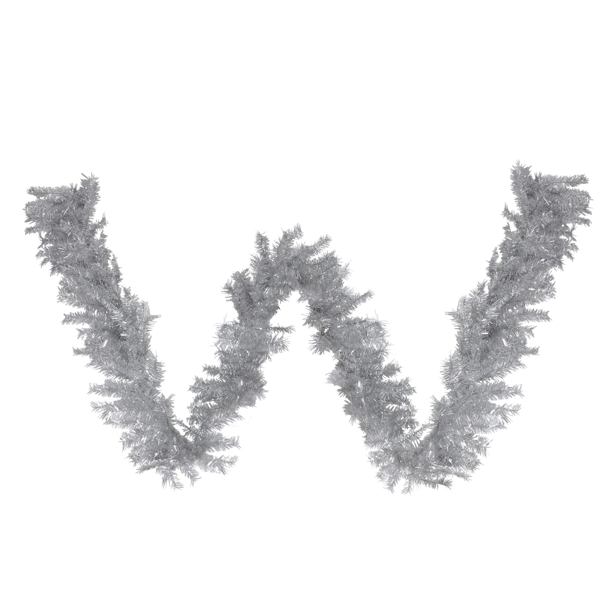 9ft. Silver Artificial Christmas Tinsel Garland