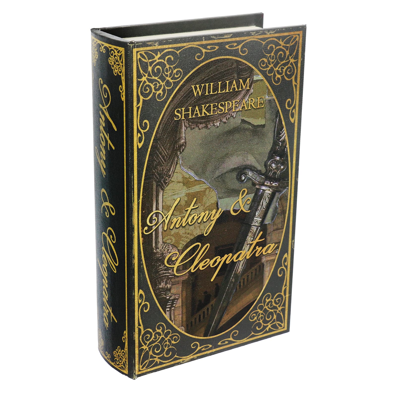 11.25" Antony & Cleopatra Decorative Tabletop Book Box by Ashland®