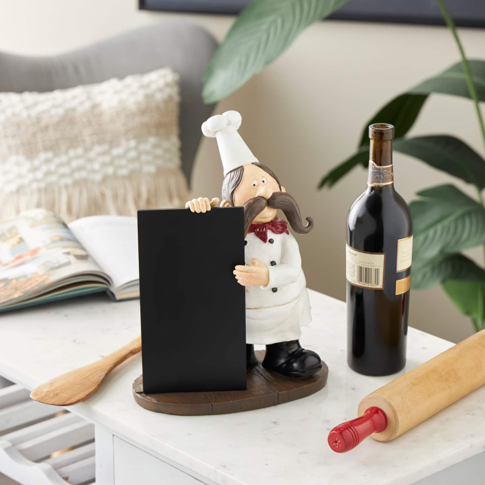 12.75" Chef Sculpture with Black Chalkboard