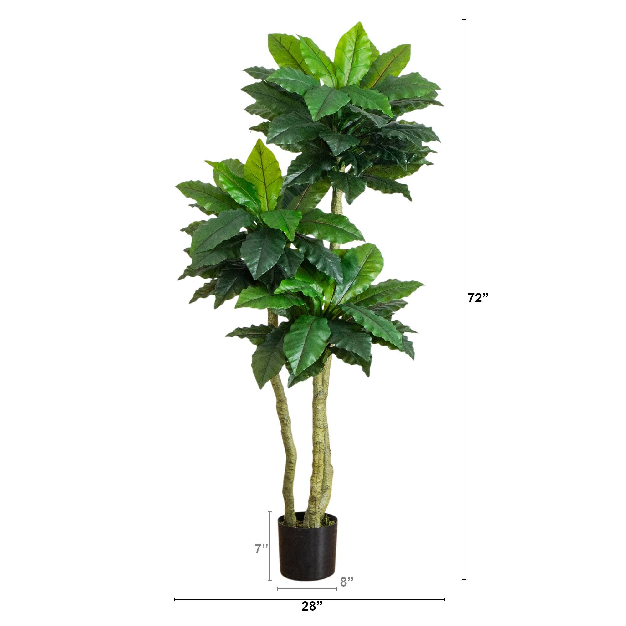 6ft. UV Resistant Artificial Bird Nest Fern Tree (Indoor/Outdoor)