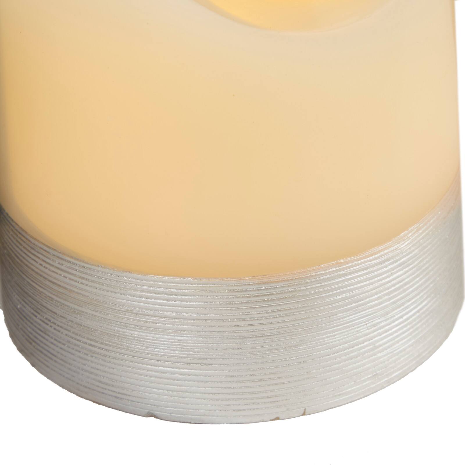 Cream & Silver Traditional Flameless Candle