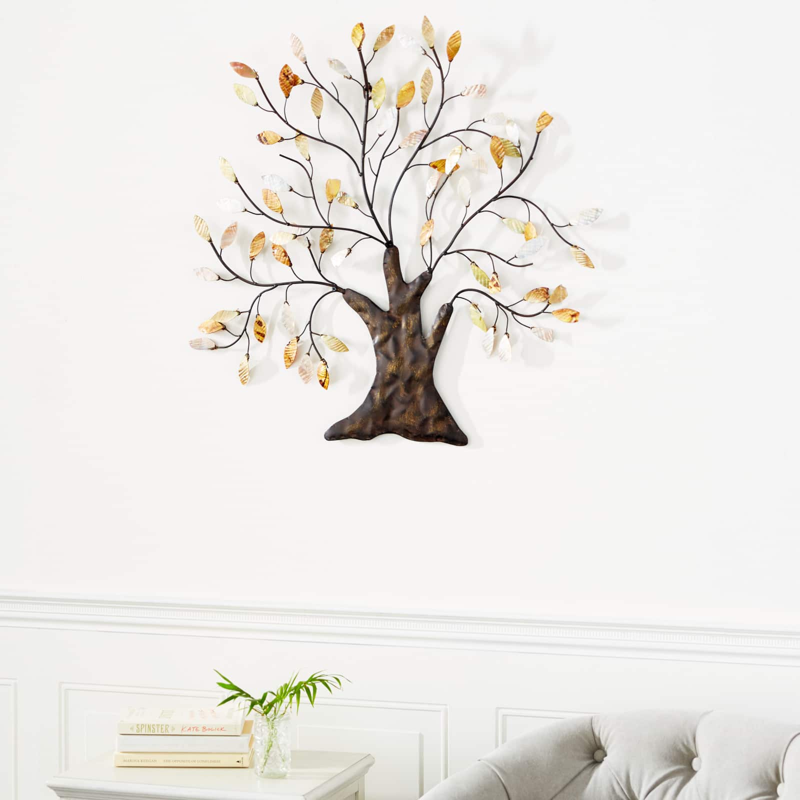 Brown & Green Metal Traditional Wall Décor