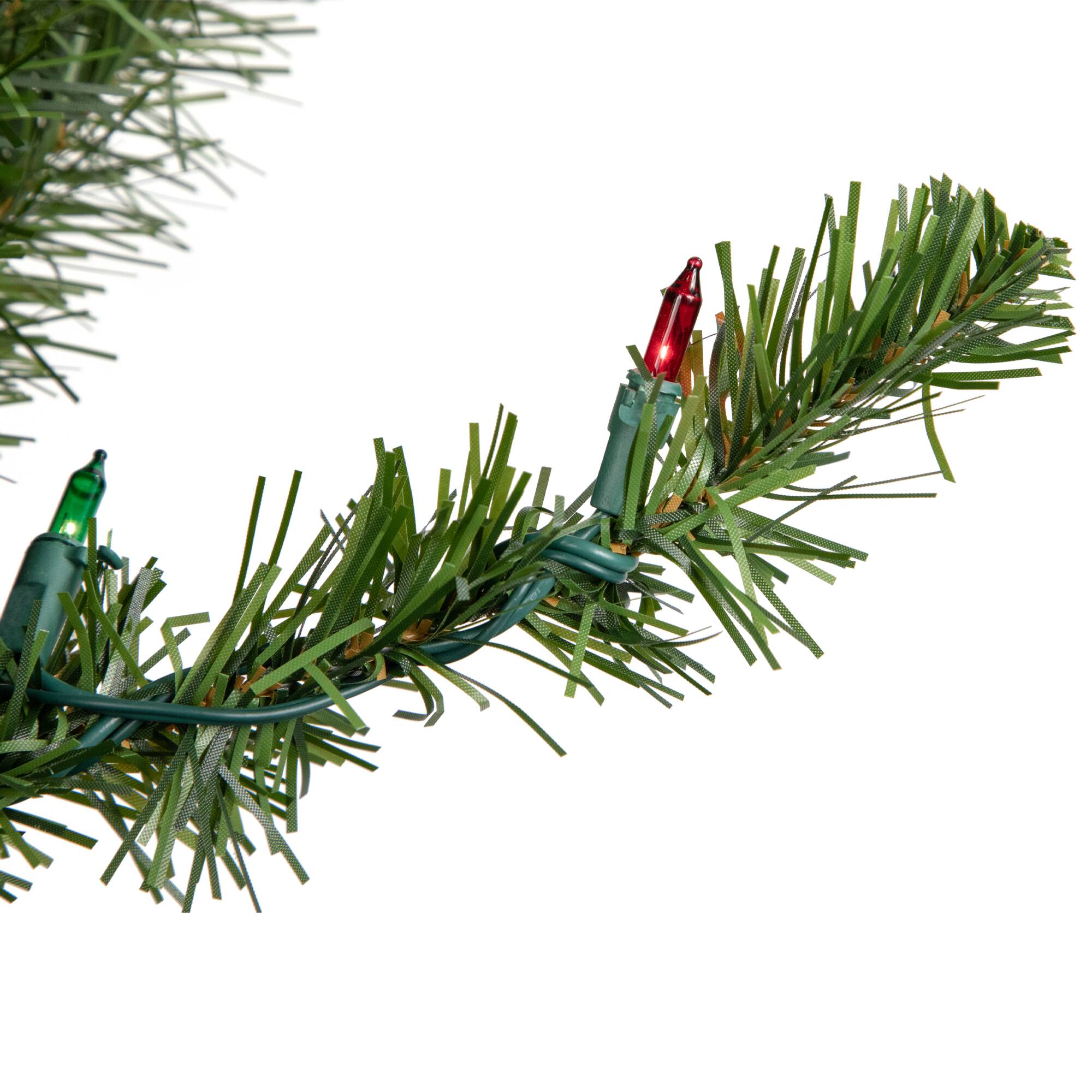 24" Pre-Lit Canadian Pine Artificial Christmas Wreath