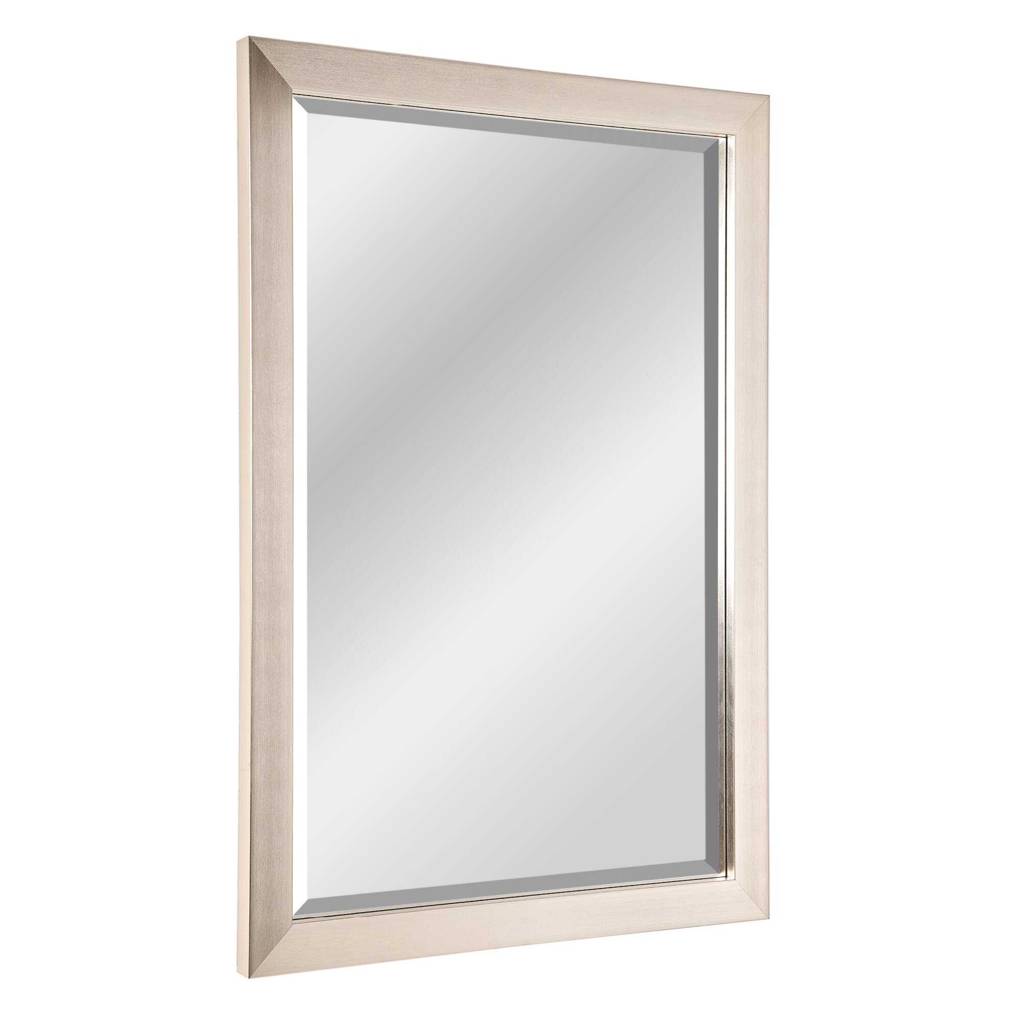 Head West Brushed Nickel Framed Accent Vanity Mirror