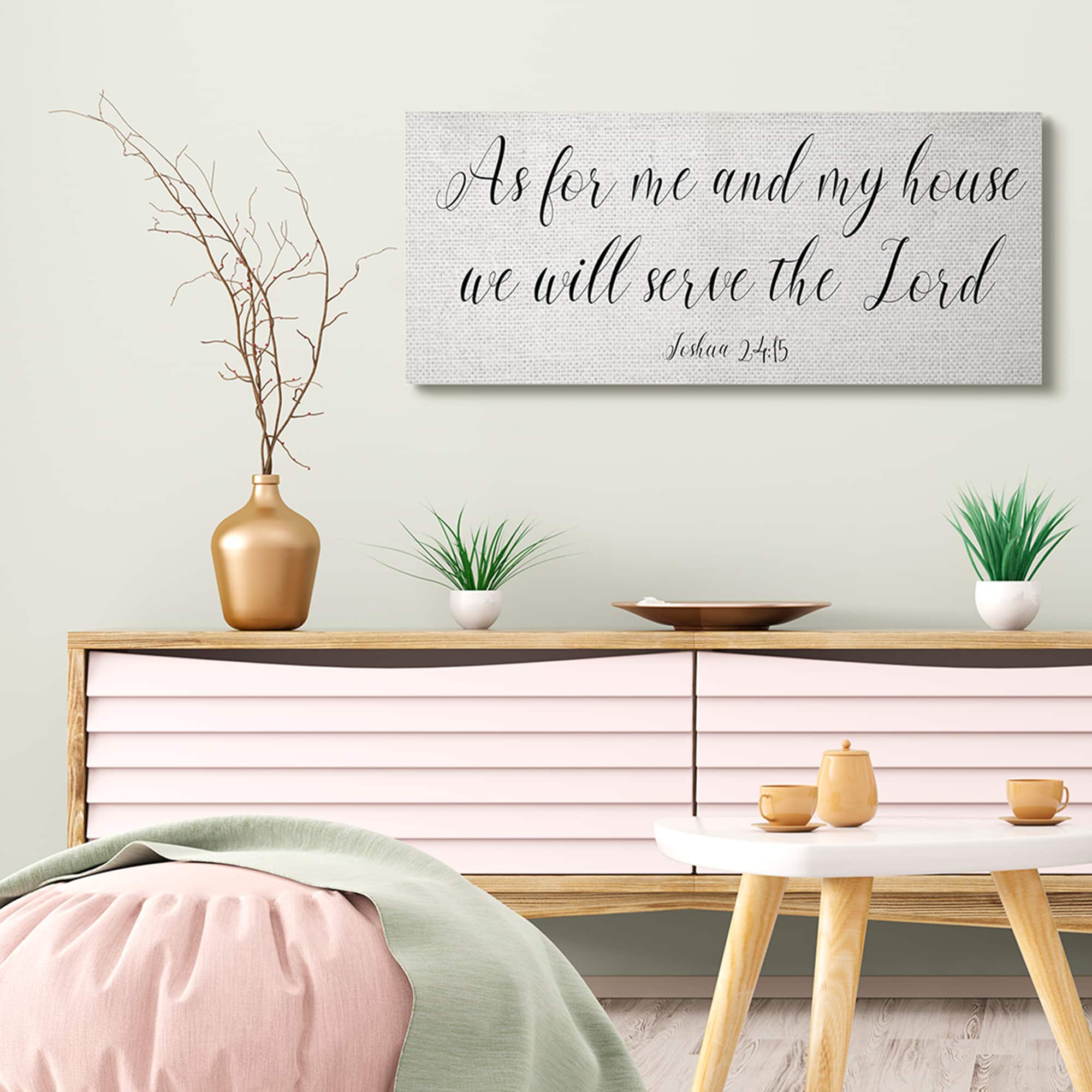 Stupell Industries We Will Serve the Lord Canvas Wall Art