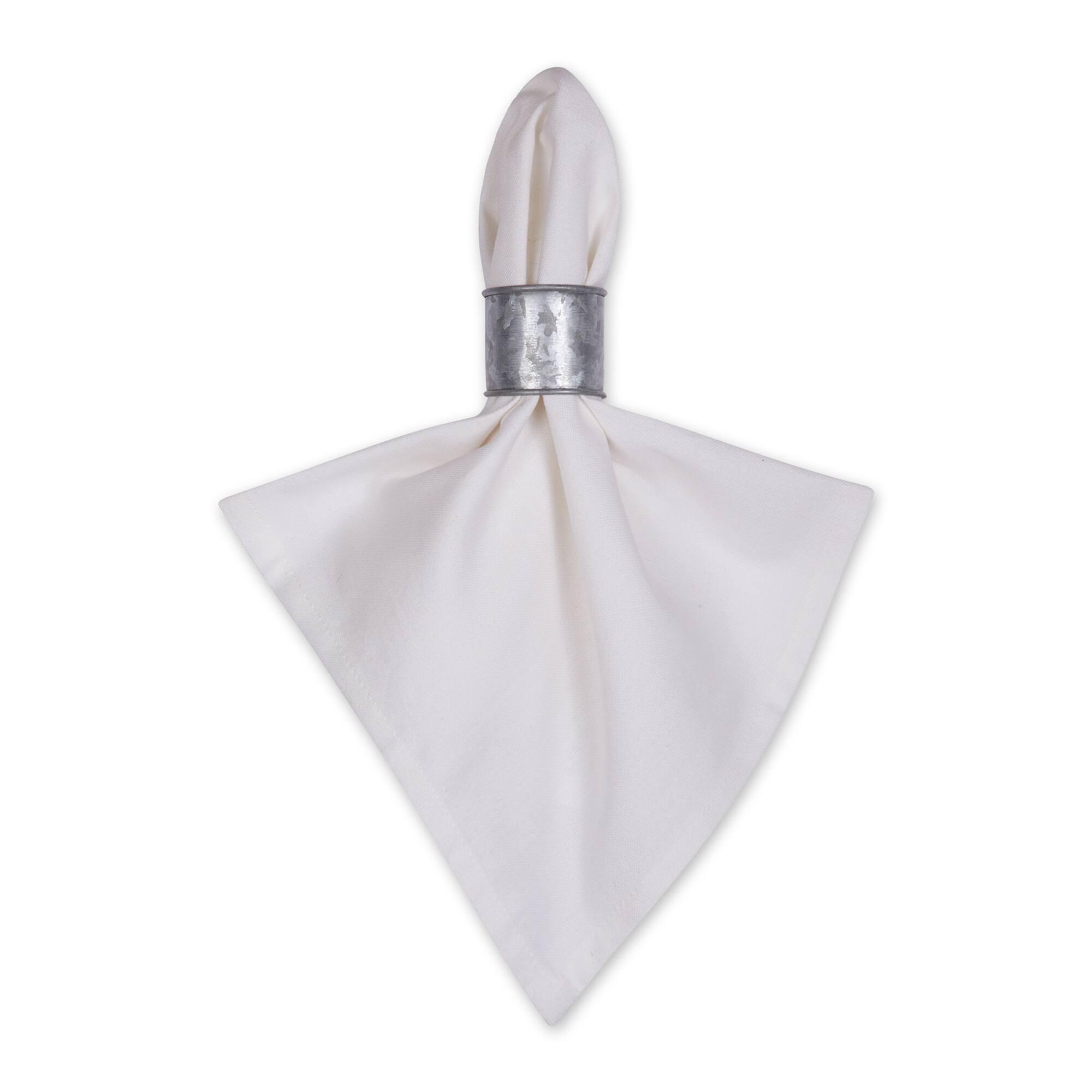 DII® Galvanized Band Napkin Rings, 6ct.