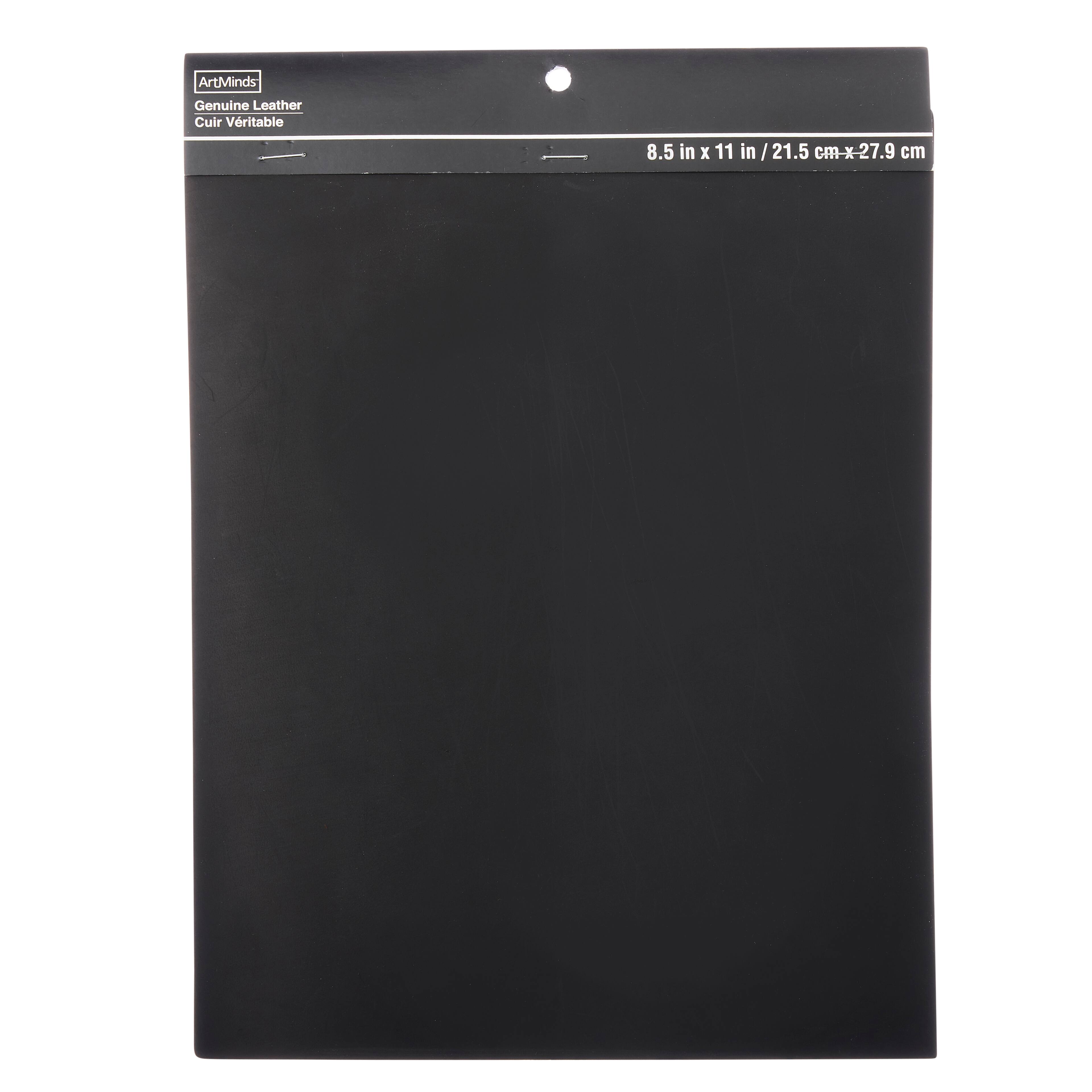 6 Pack: Black Leather Trim Piece by ArtMinds™, 8.5" x 11"