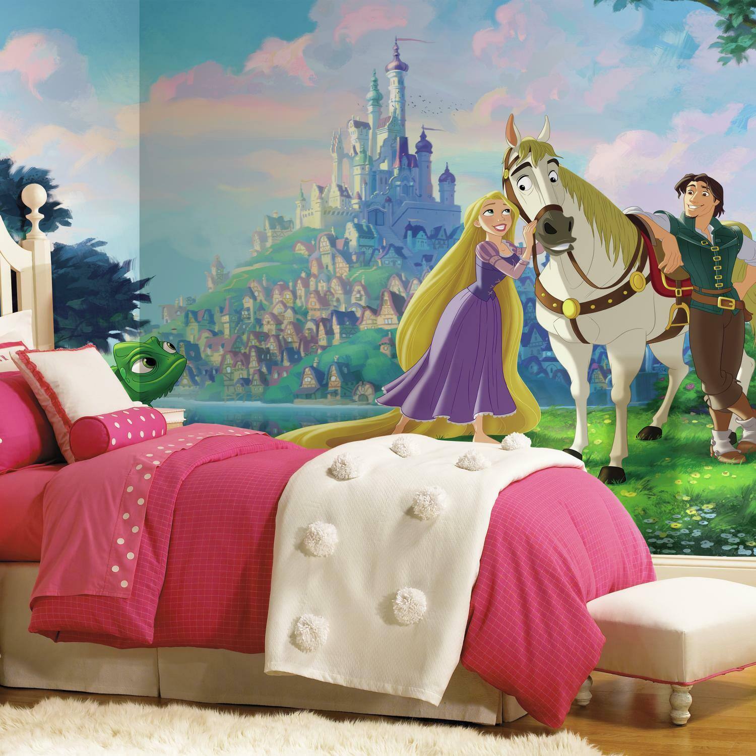 Disney Princess Tangled XL Chair Rail Prepasted Mural