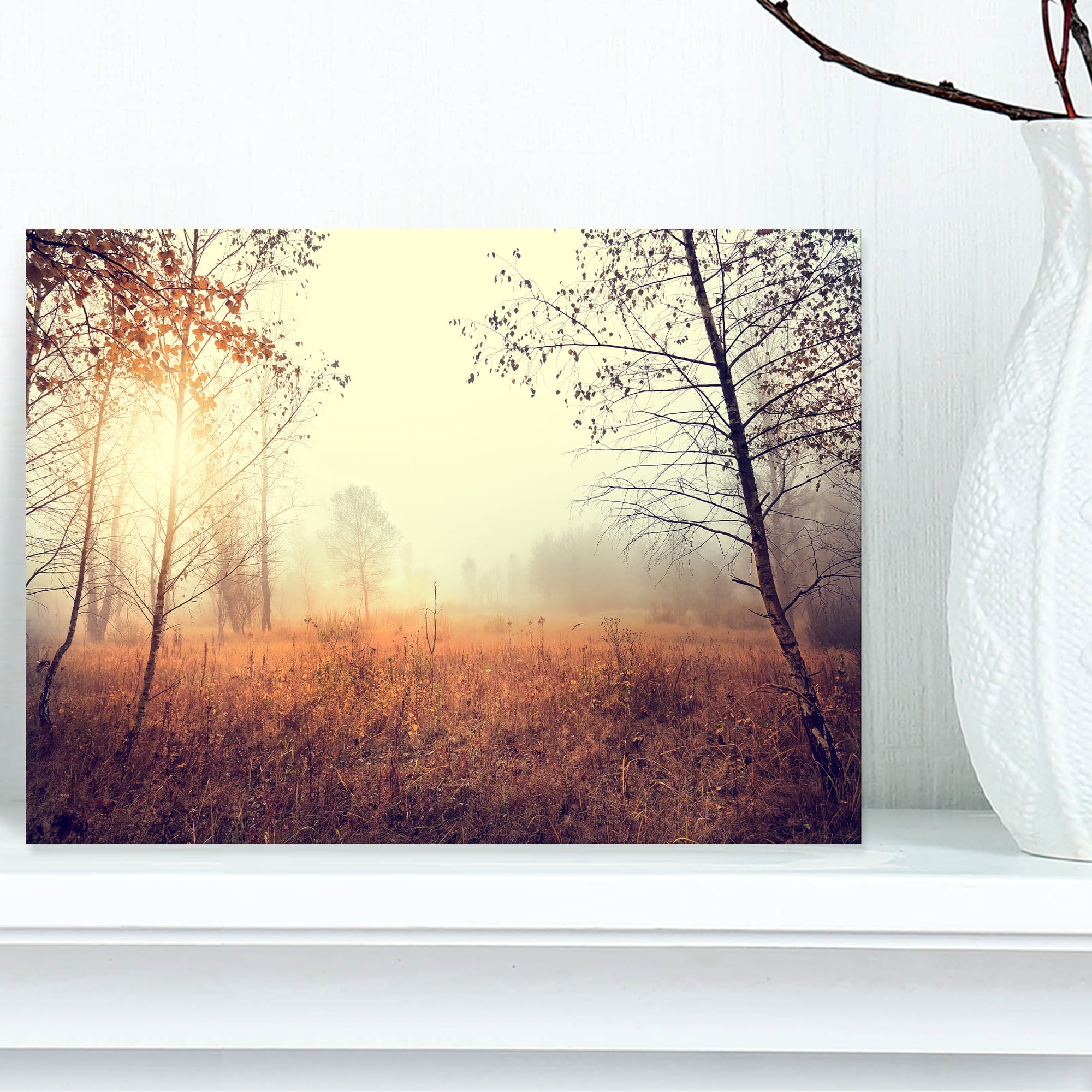 Designart - Charming Rural Field in Morning - Extra Large Wall Art Landscape