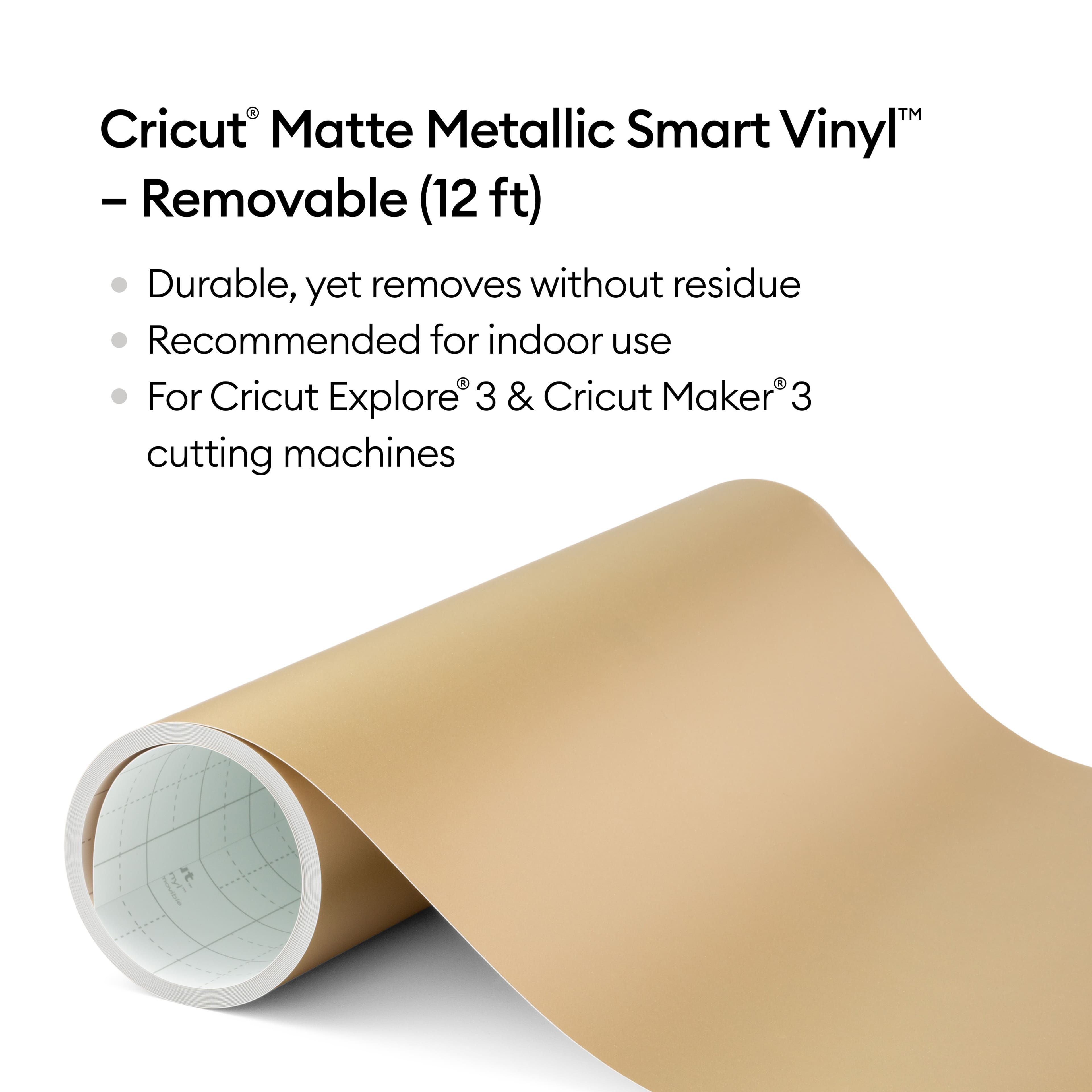 Cricut® 12ft. Removable Matte Metallic Smart Vinyl™