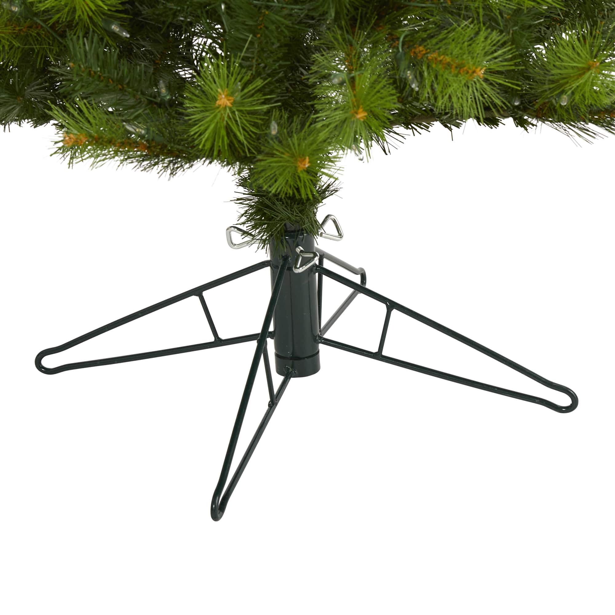 6.5ft. Pre-Lit Green Valley Pine Artificial Christmas Tree, Warm White LED Lights