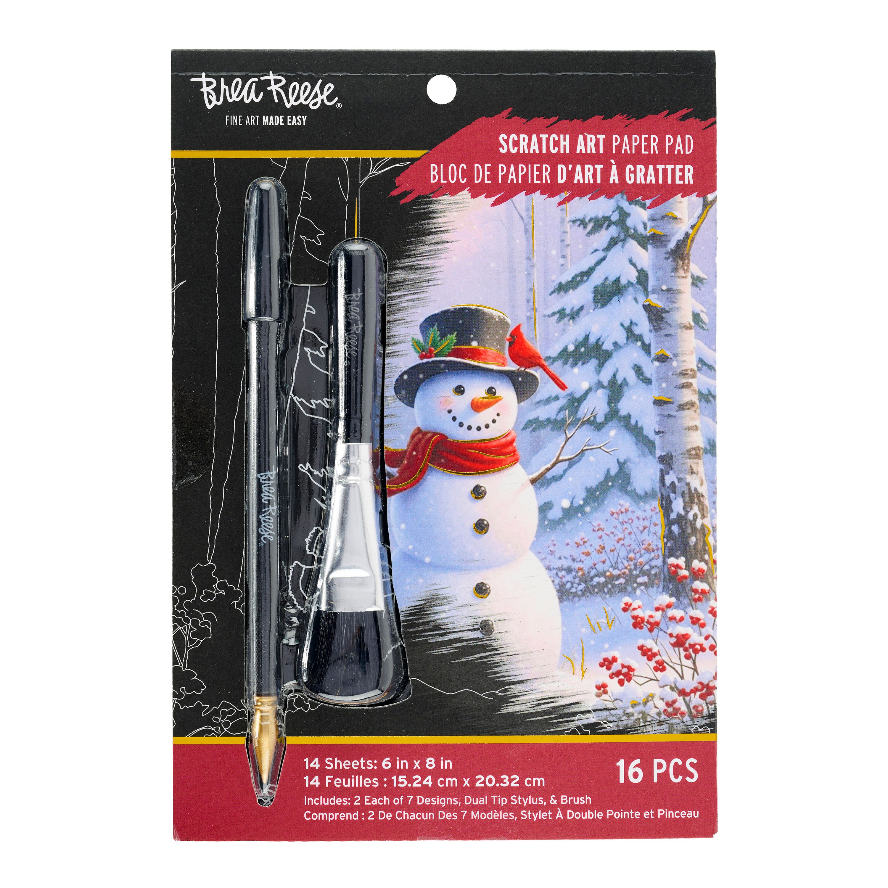 Brea Reese® 6" x 8" Frozen Woodlands Scratch Art Paper Pad