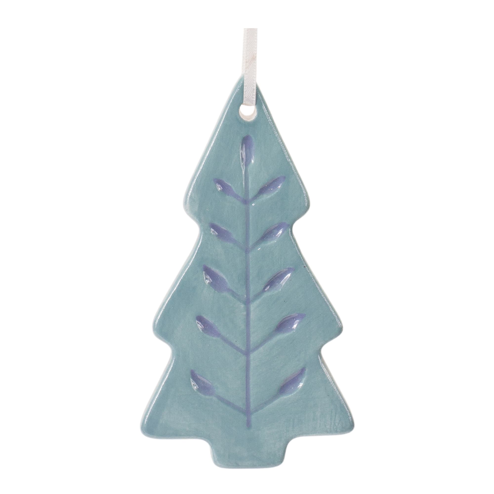 Etched Ceramic Ornament Set