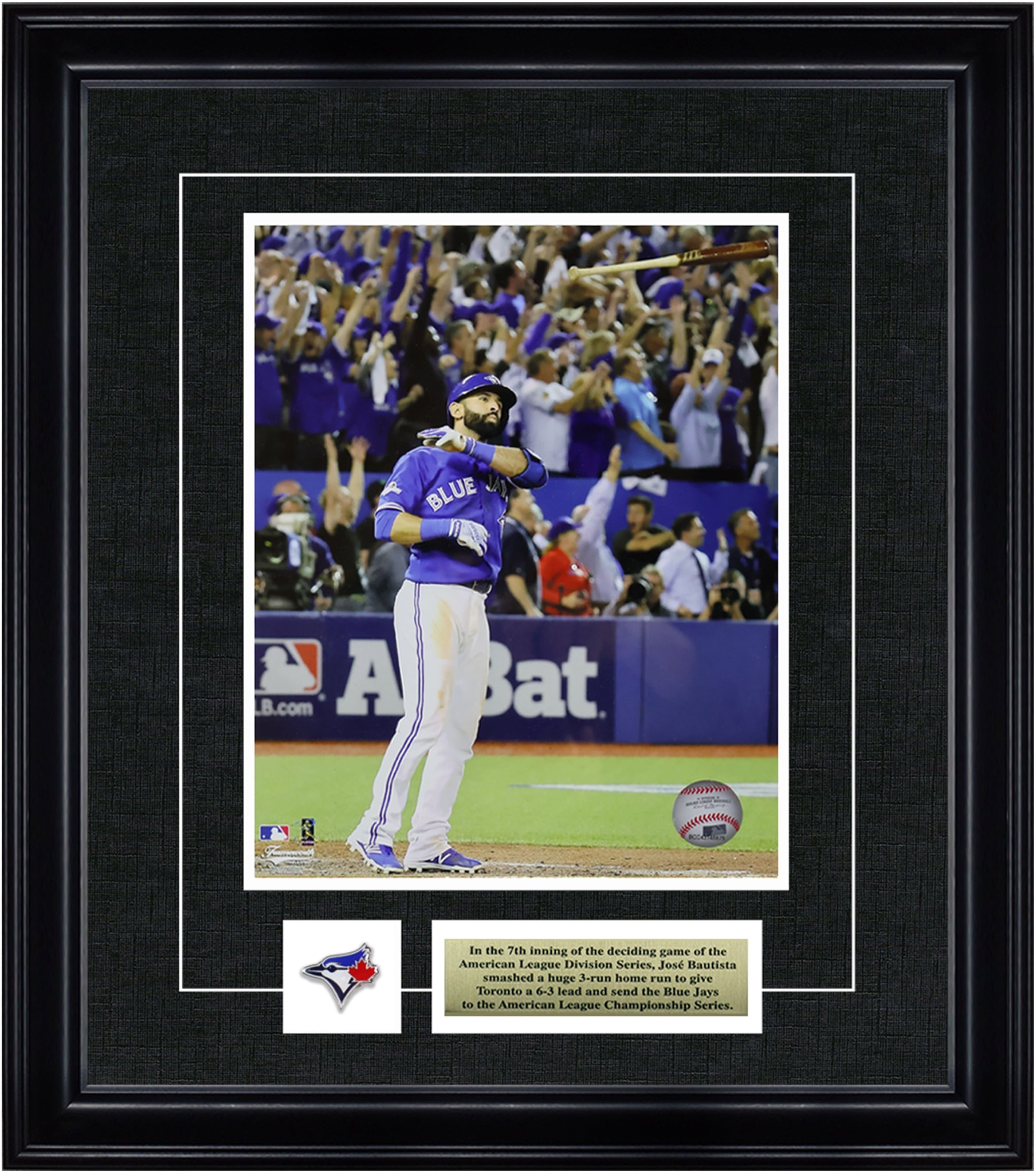 Jose Bautista Toronto Blue Jays Framed 8" x 10" Homerun Bat Flip Photo 15" x 17"