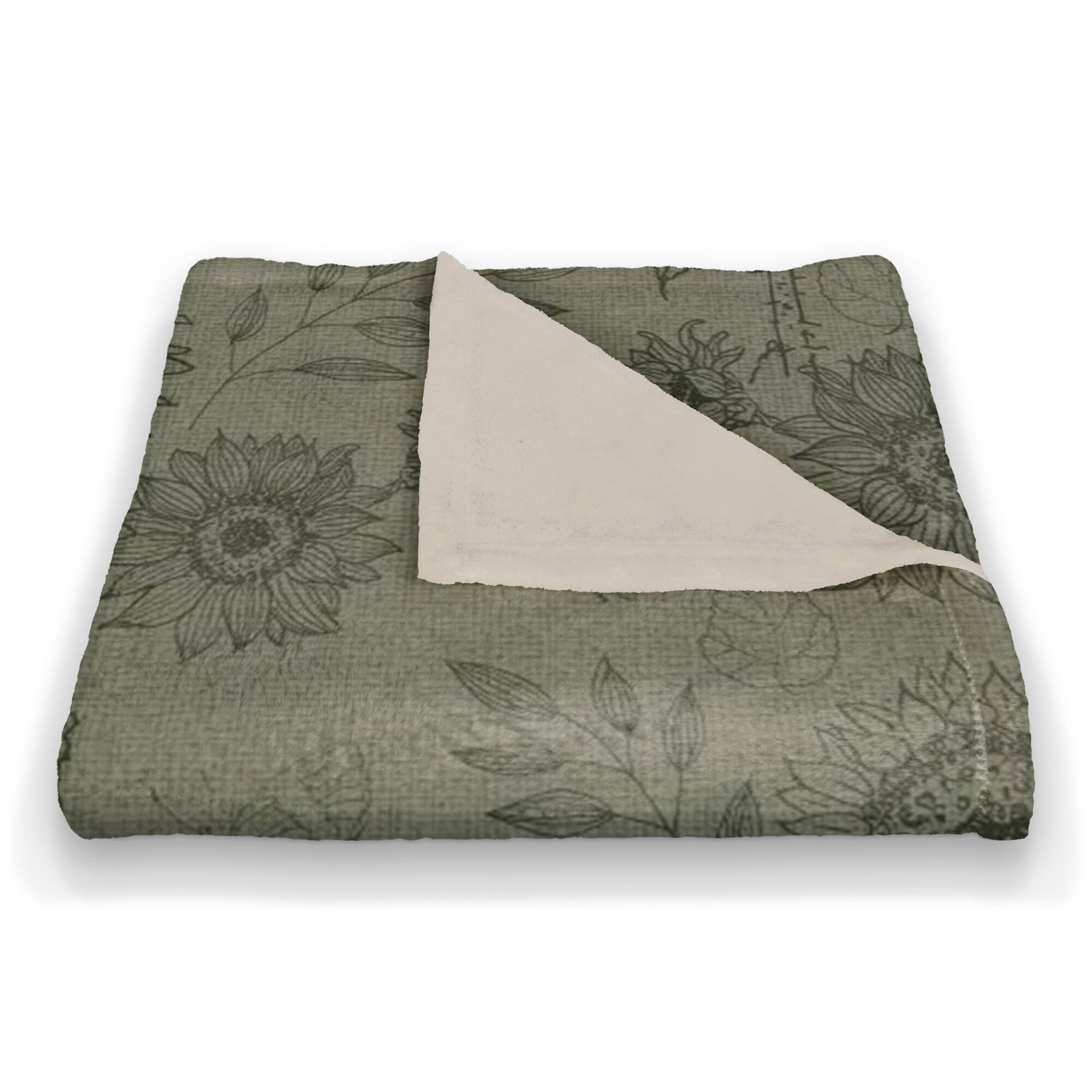 Sunflower Icons Coral Fleece Blanket