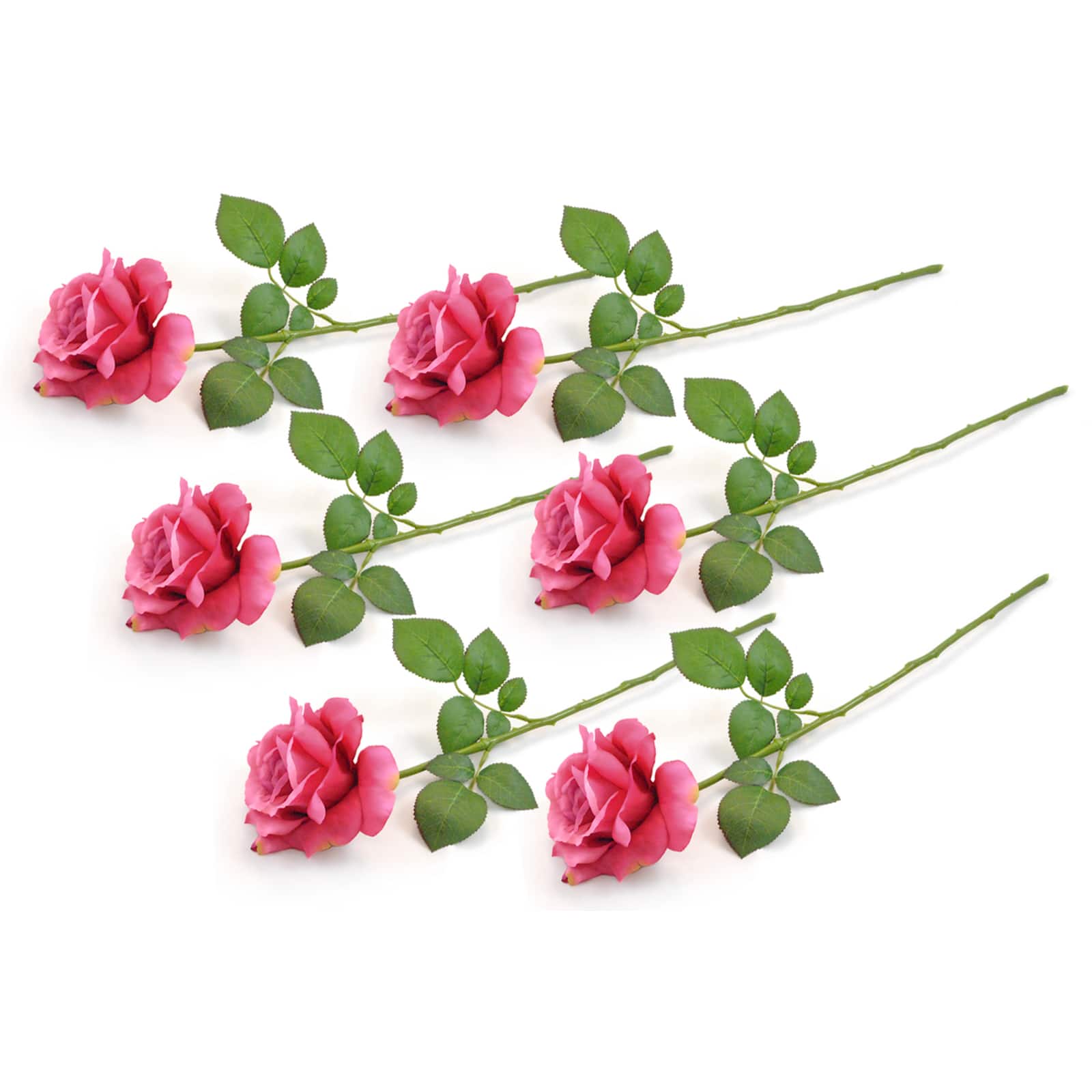 DII® Pink Flower Open Rose Set, 6ct.