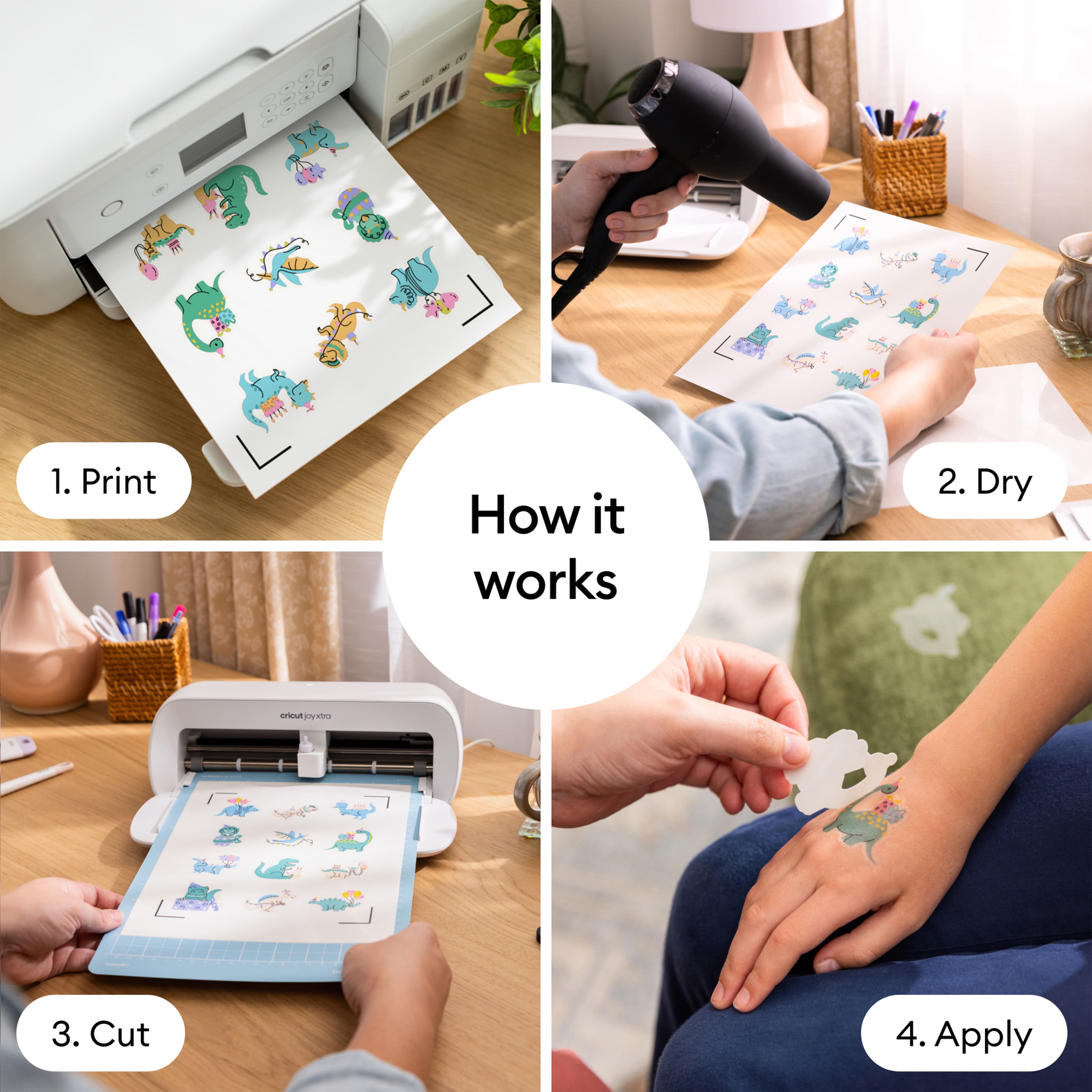 Cricut® 8.5" x 11" Transparent Printable Temporary Tattoo Sheets, 3ct.